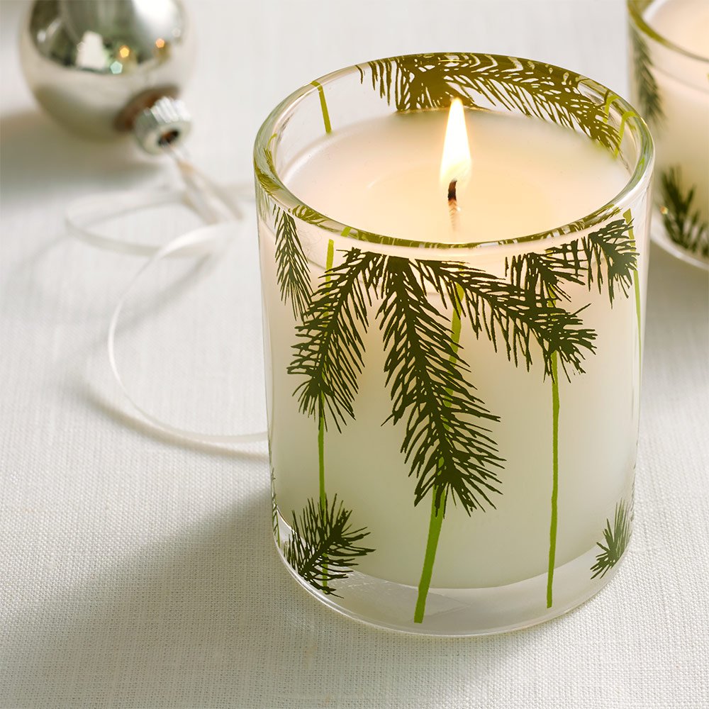 Frasier Fir Pine Needle Holiday Candle in Decorative Jar