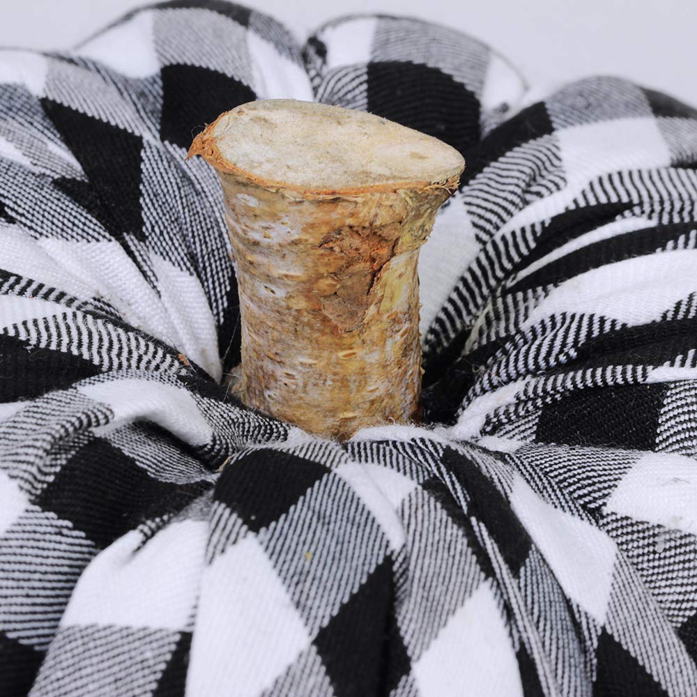 black white buffalo plaid autumn decor