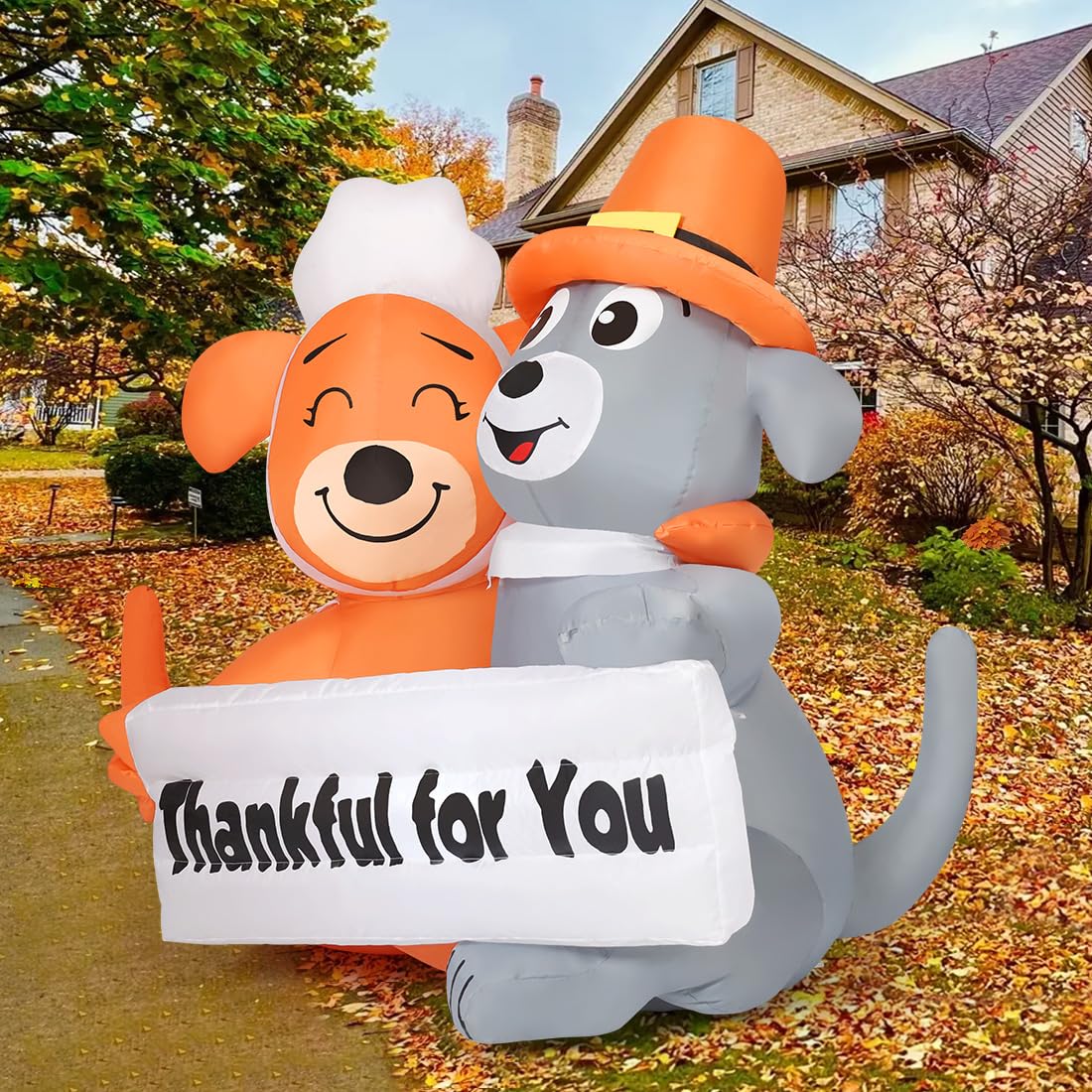 4.3 FT Thanksgiving Inflatable Dog Outdoor Decoration