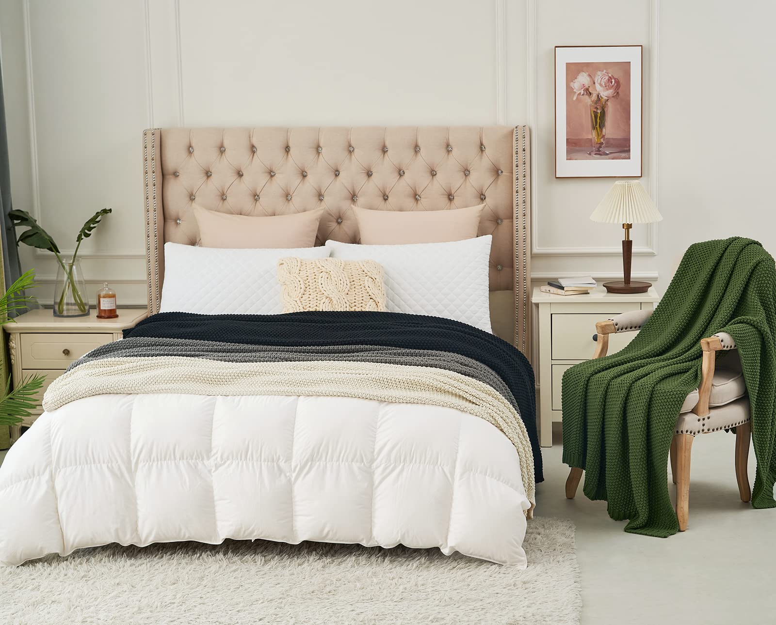 Chunky Cable Knit Throw Blanket alternate color options