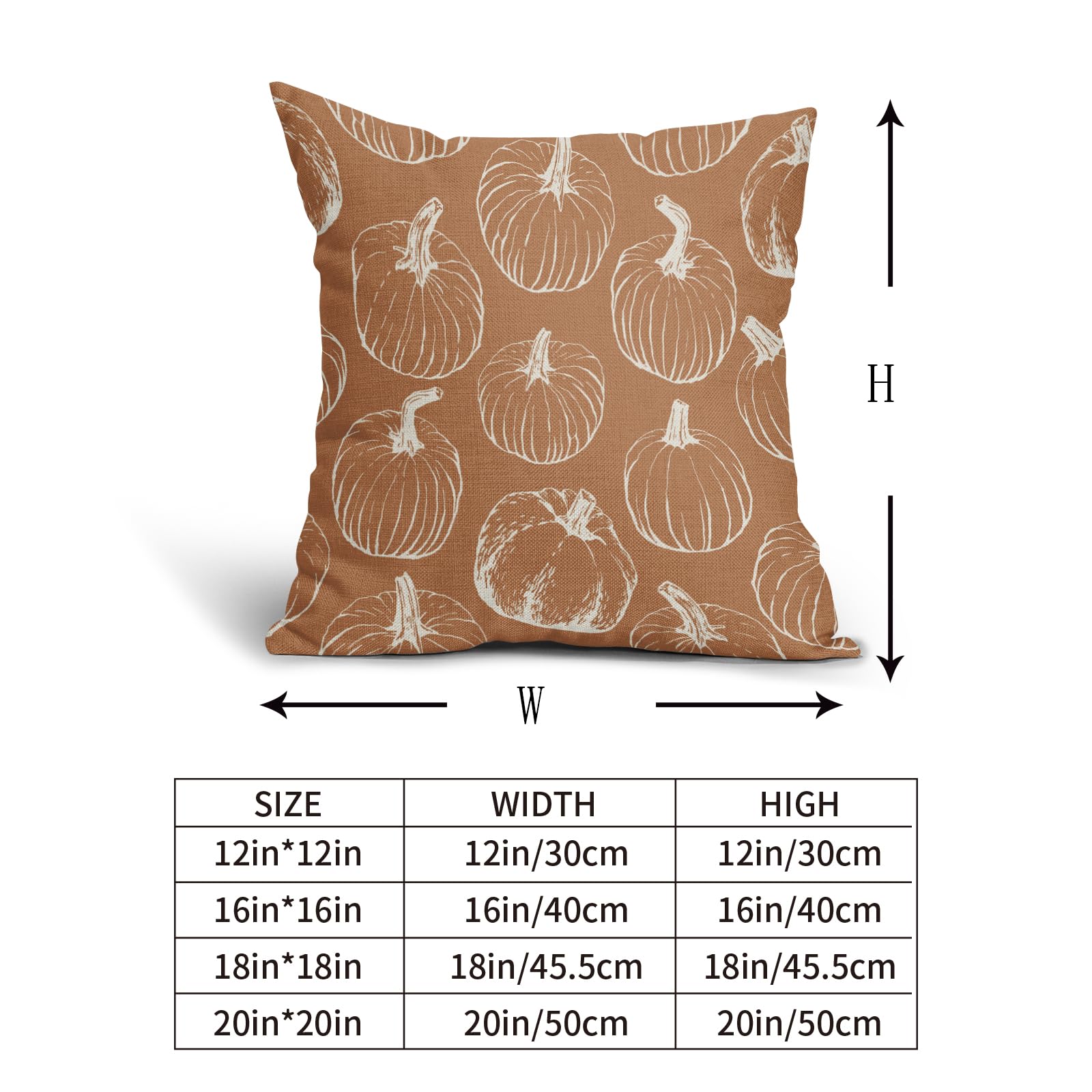 pillow cover size