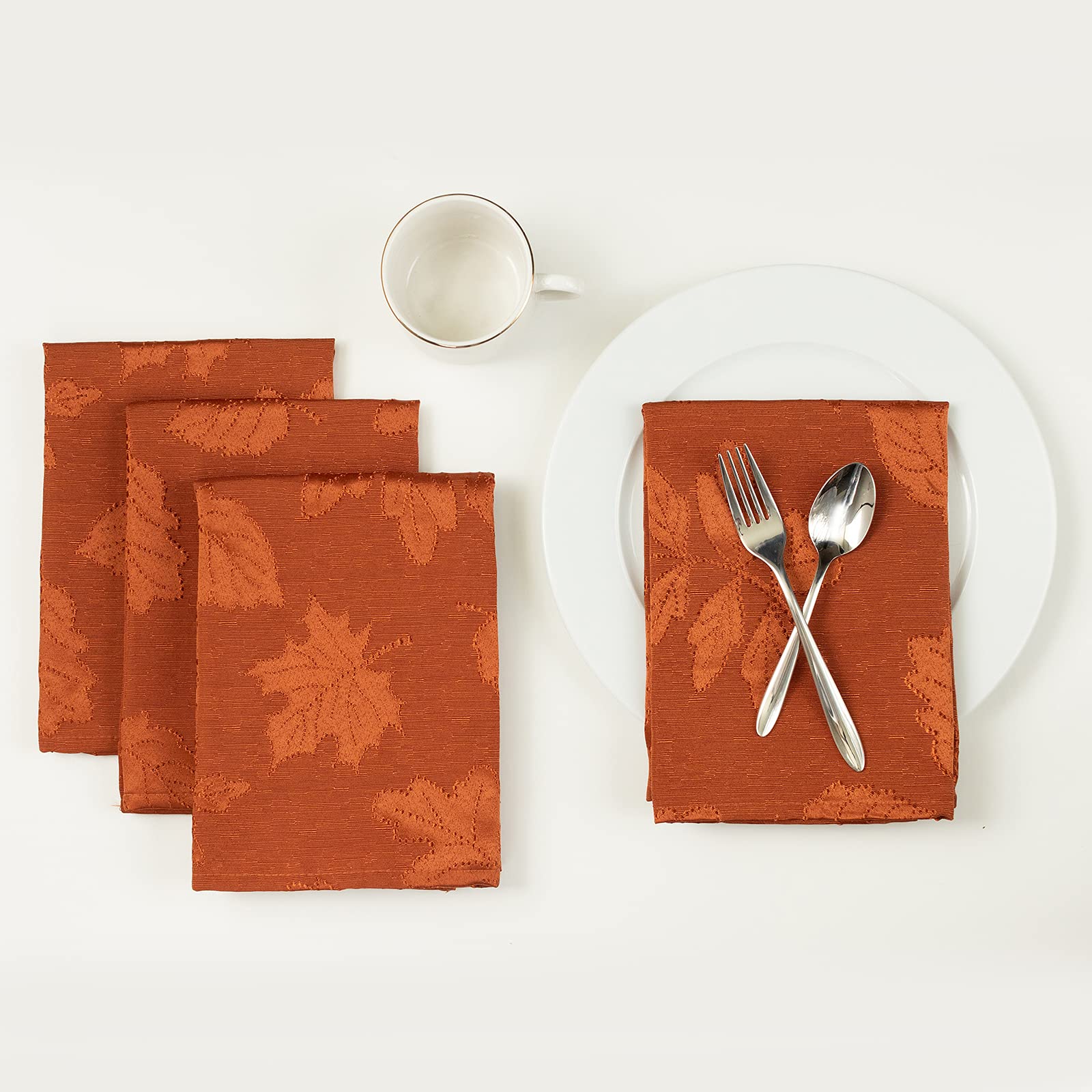 Cloth Napkins for Fall, Harvest, and Thanksgiving - Leaf pattern