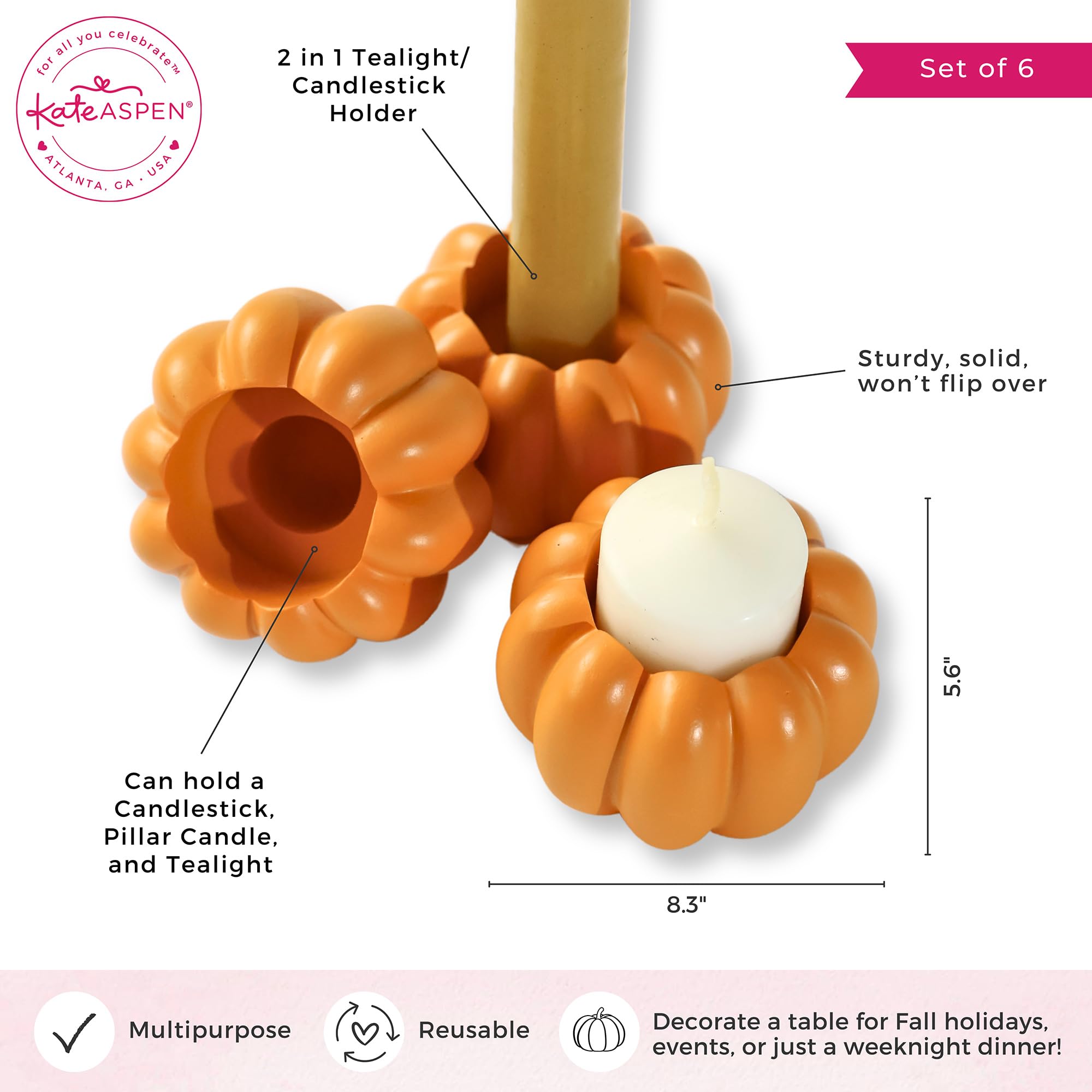 pumpkin candle holder features