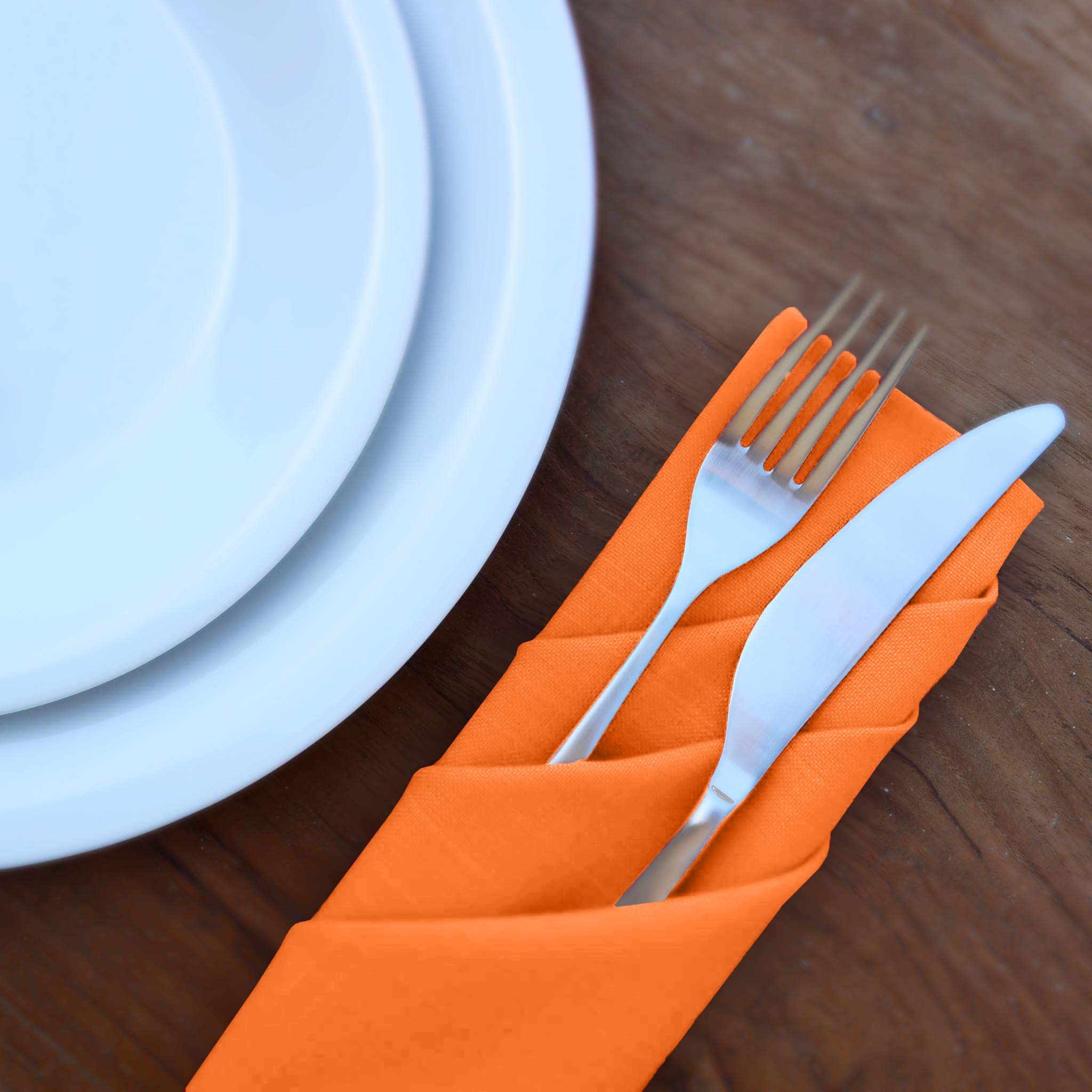 Pumpkin orange fall cloth napkin set