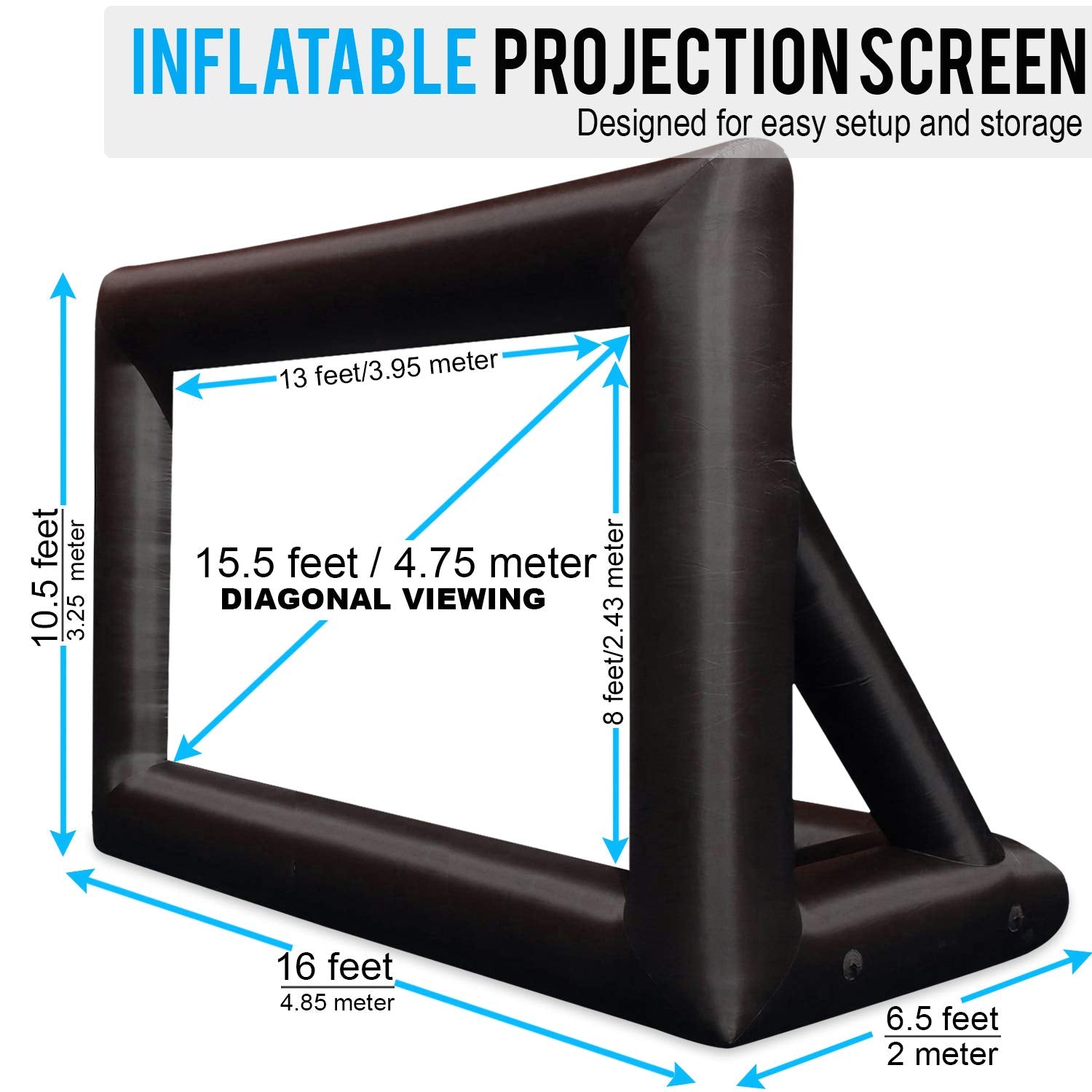 large inflatable projection screen outdoors