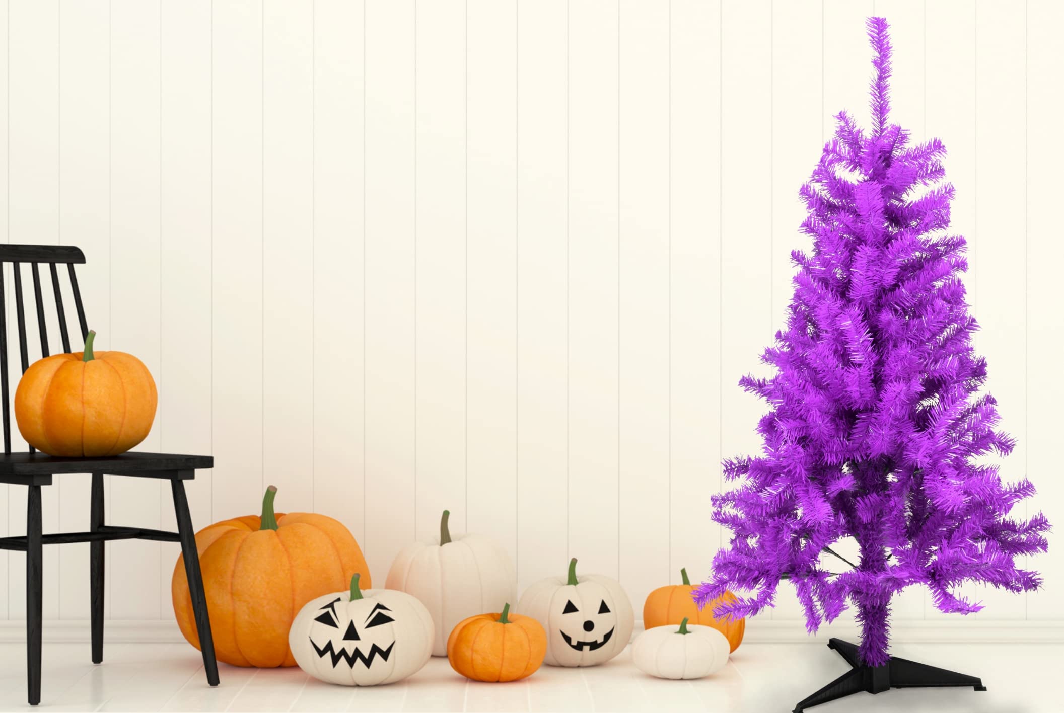 4 FT Purple Halloween Tree