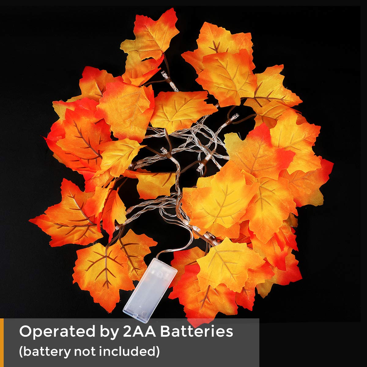 battery powered fall string lights
