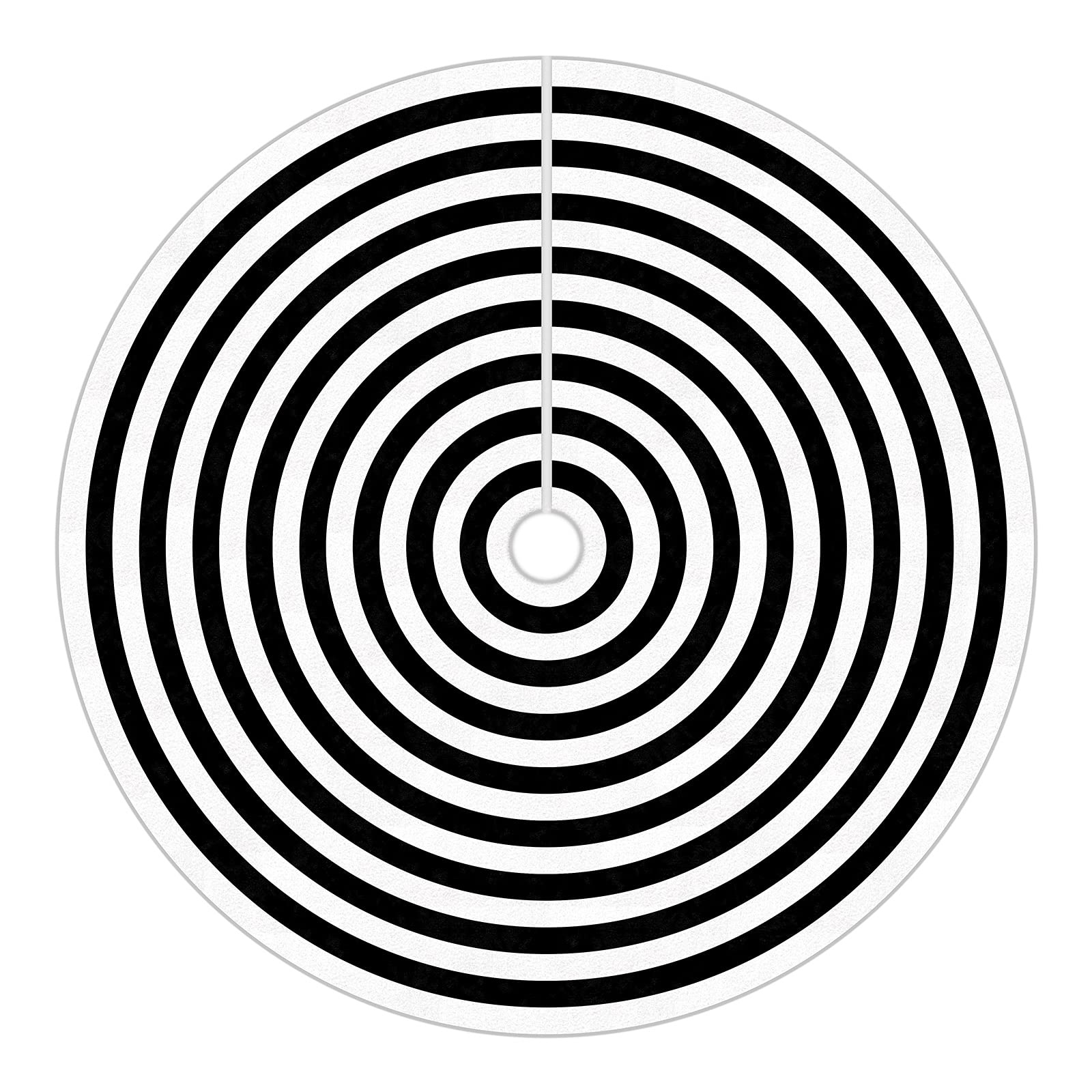 Black White Spiral Tree Skirt for Christmas or Halloween