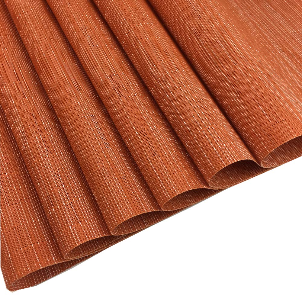 Set of 6 orange fall placemats for fall table decor