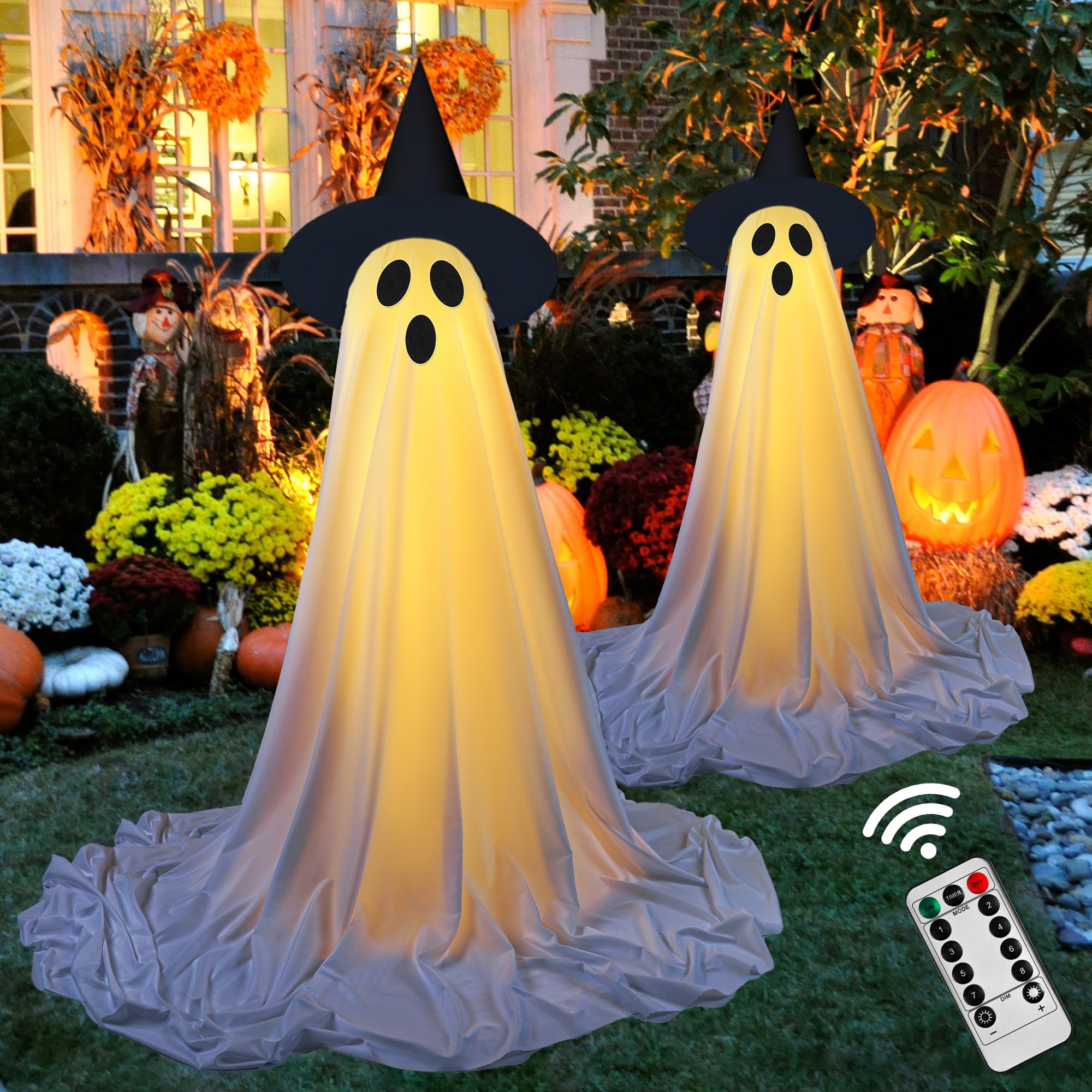 Decoración Inflable Halloween De 14 Pies - Calabaza Gigante Con Luces LED - Para Jardín Y Fiestas - Kalolary