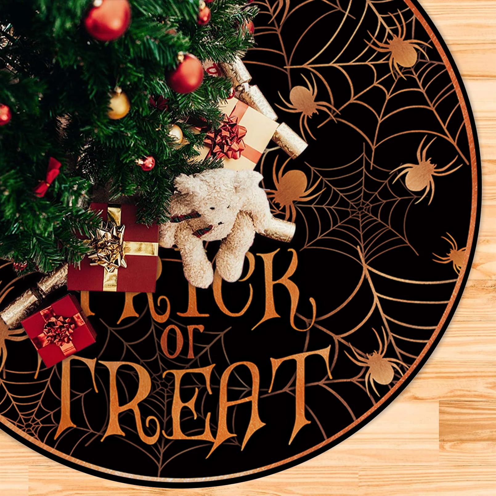 trick or treat Halloween tree skirt