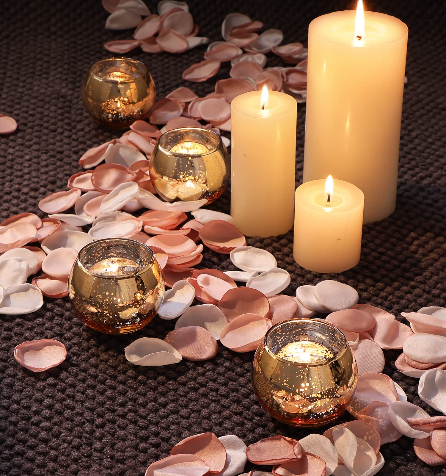 Table centerpiece gold candle holder