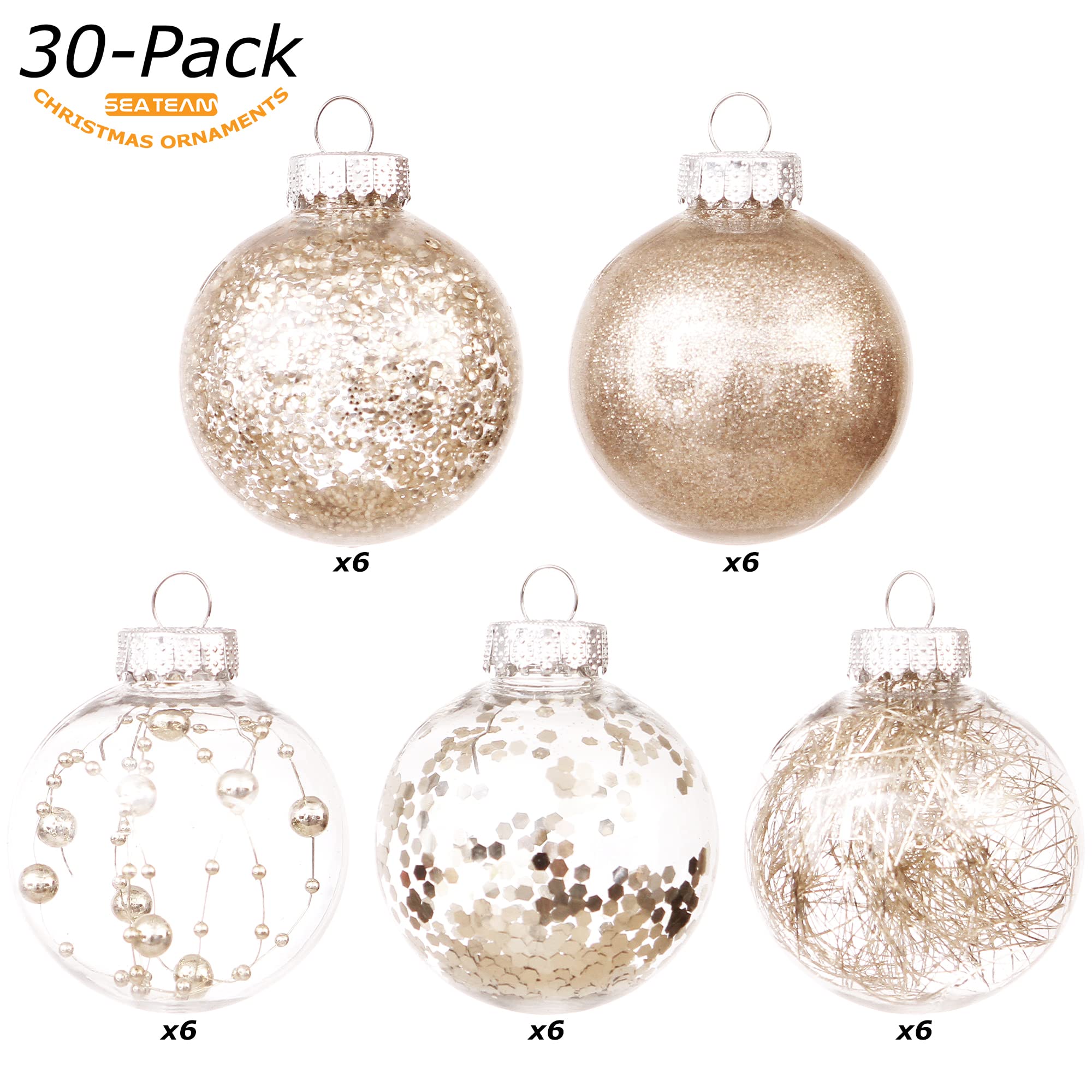 Champagne Ball Ornaments Set Designs