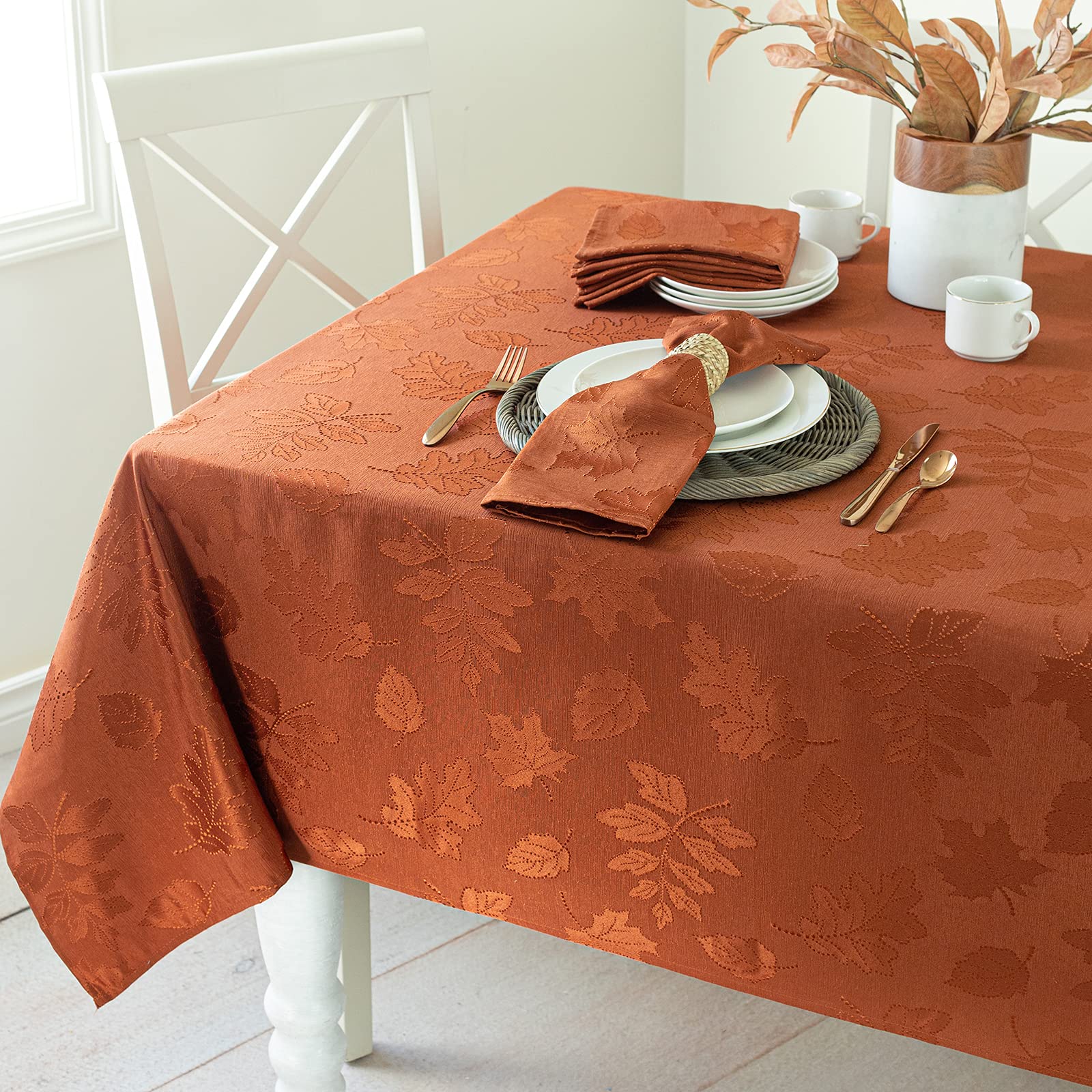leaf pattern fall tablecloth