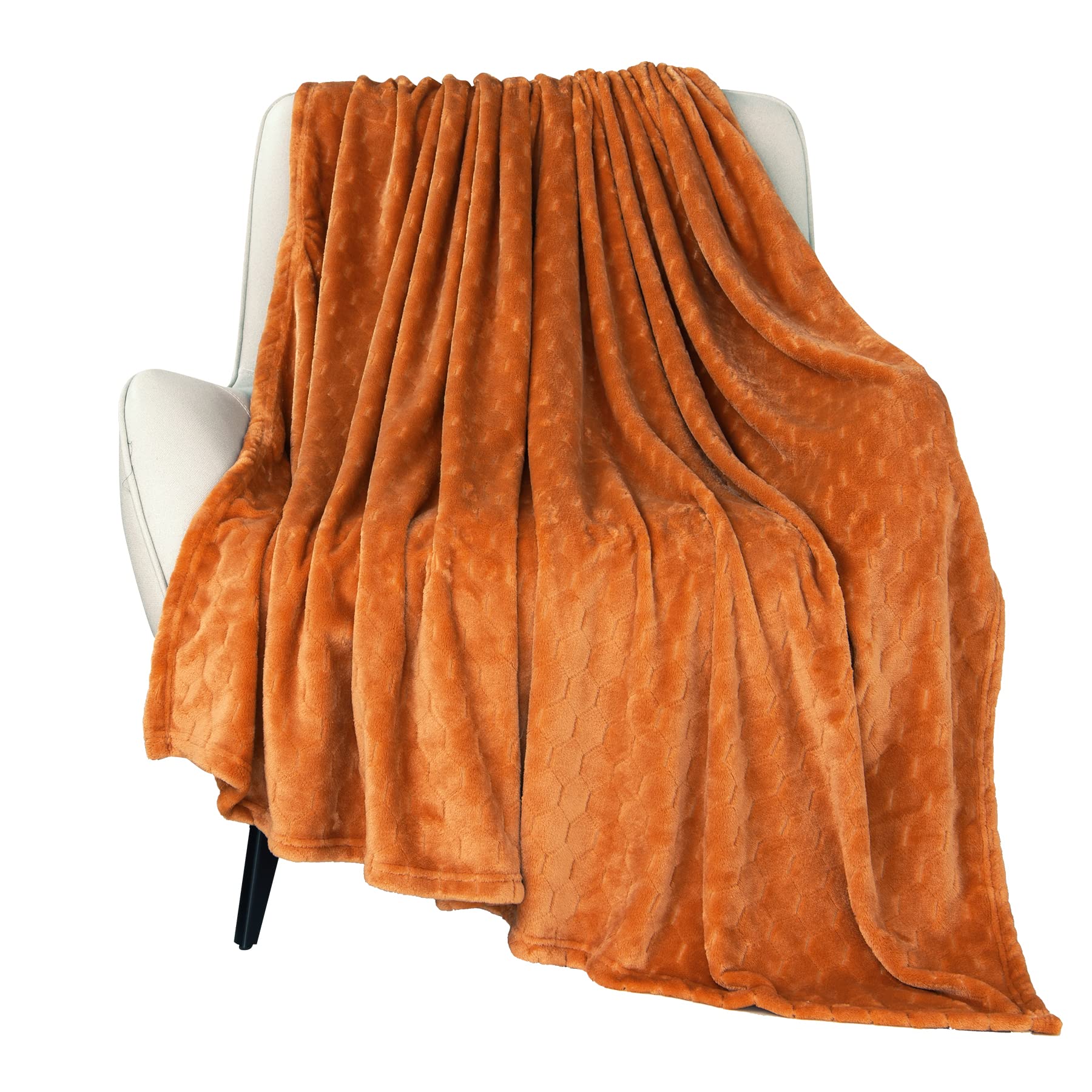 Pumpkin Orange Fleece Super Soft Throw Blanket 50" x 60"