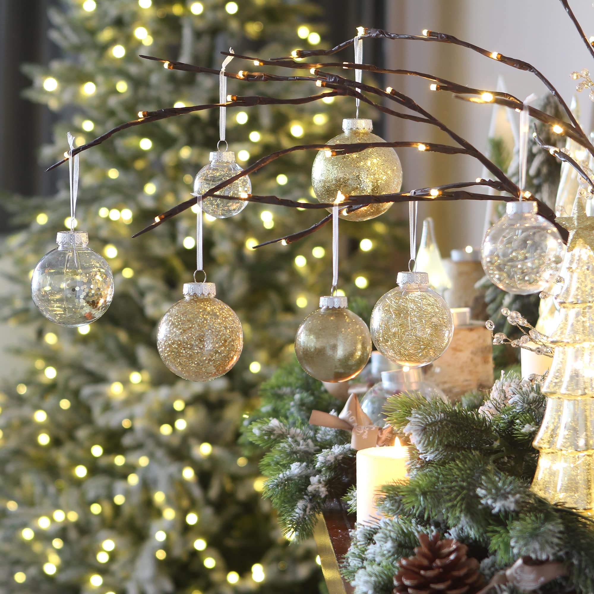 Glitter shiny quality Christmas ornaments