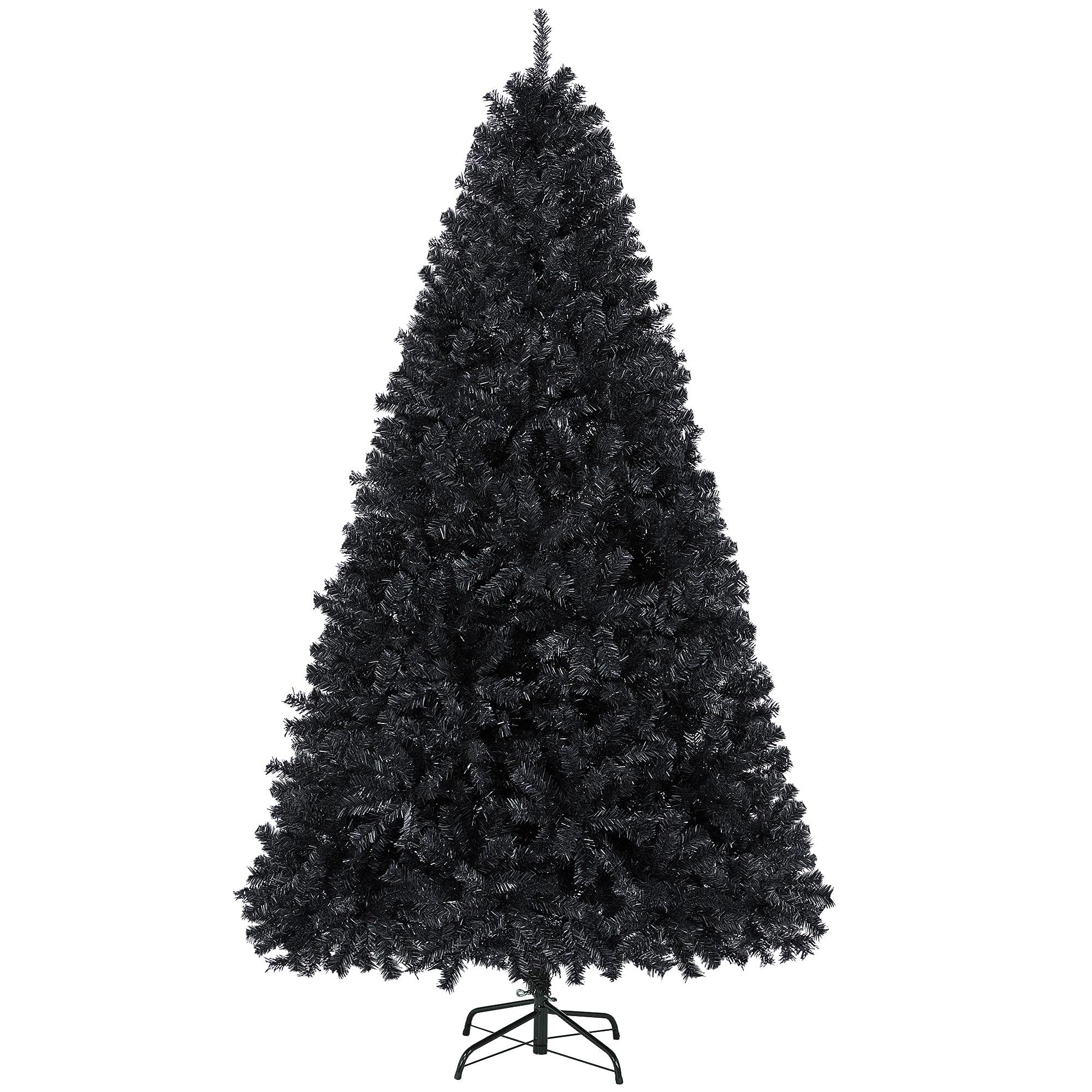 6ft Black Artificial Pine Tree for Halloween or Christmas