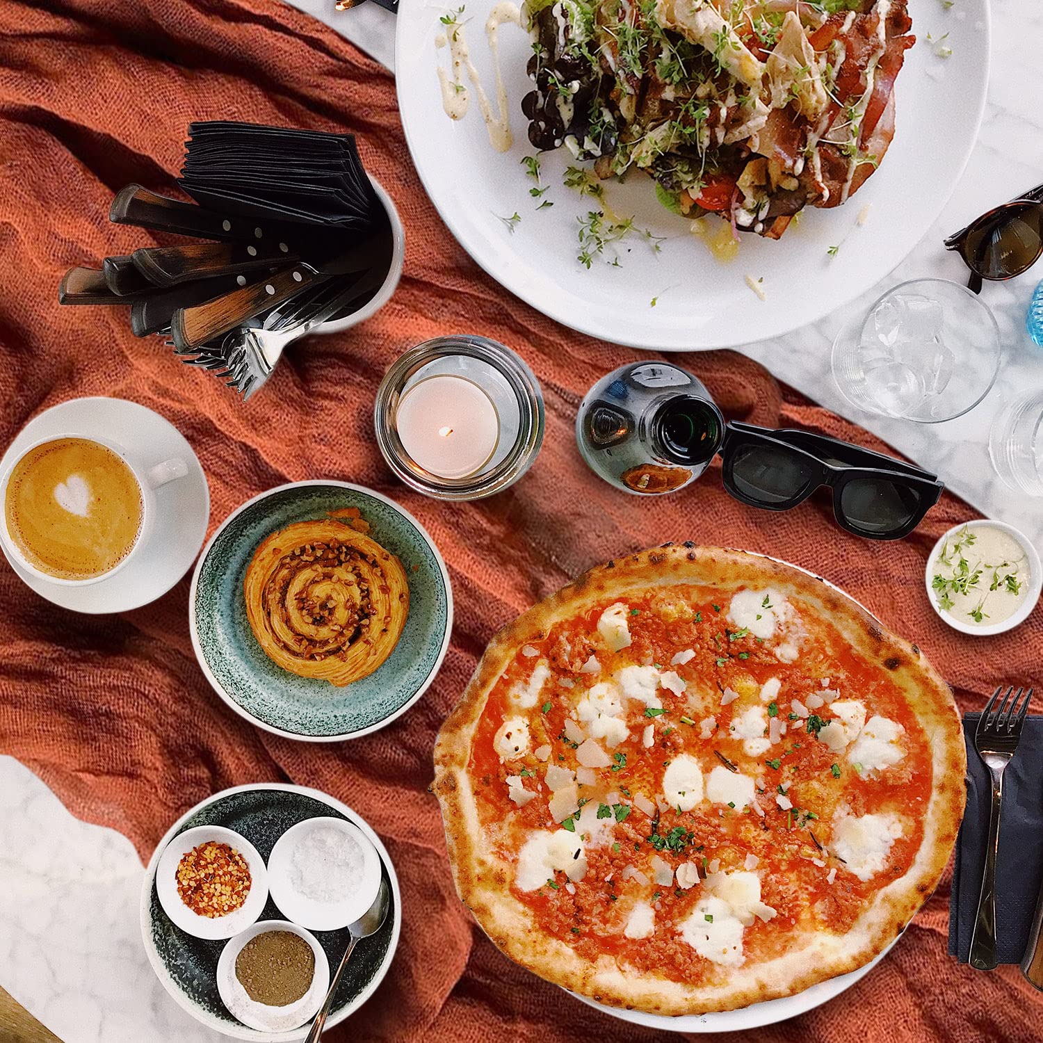 polyester multi-use terracotta table runner