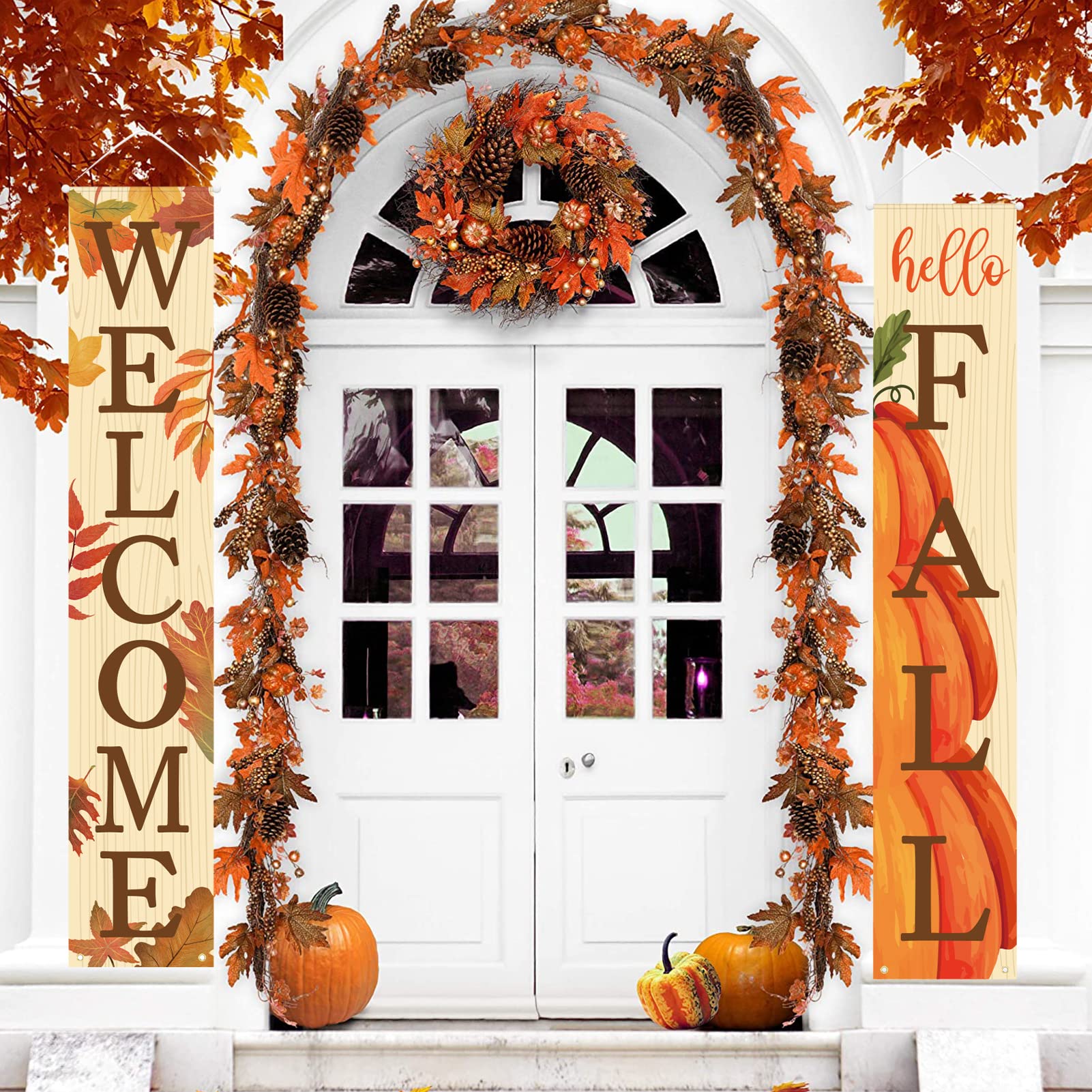 hello fall porch sign