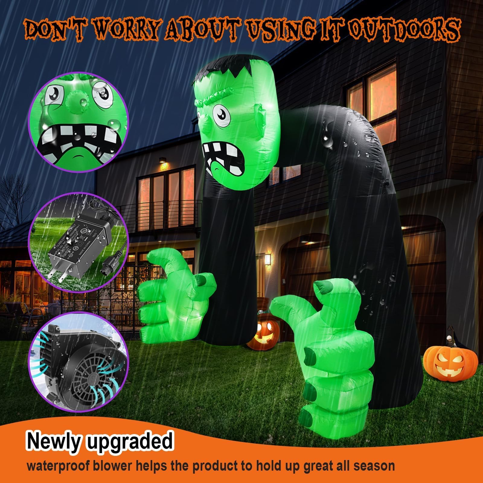 Outdoor 9FT Halloween Inflatable Archway Frankenstein