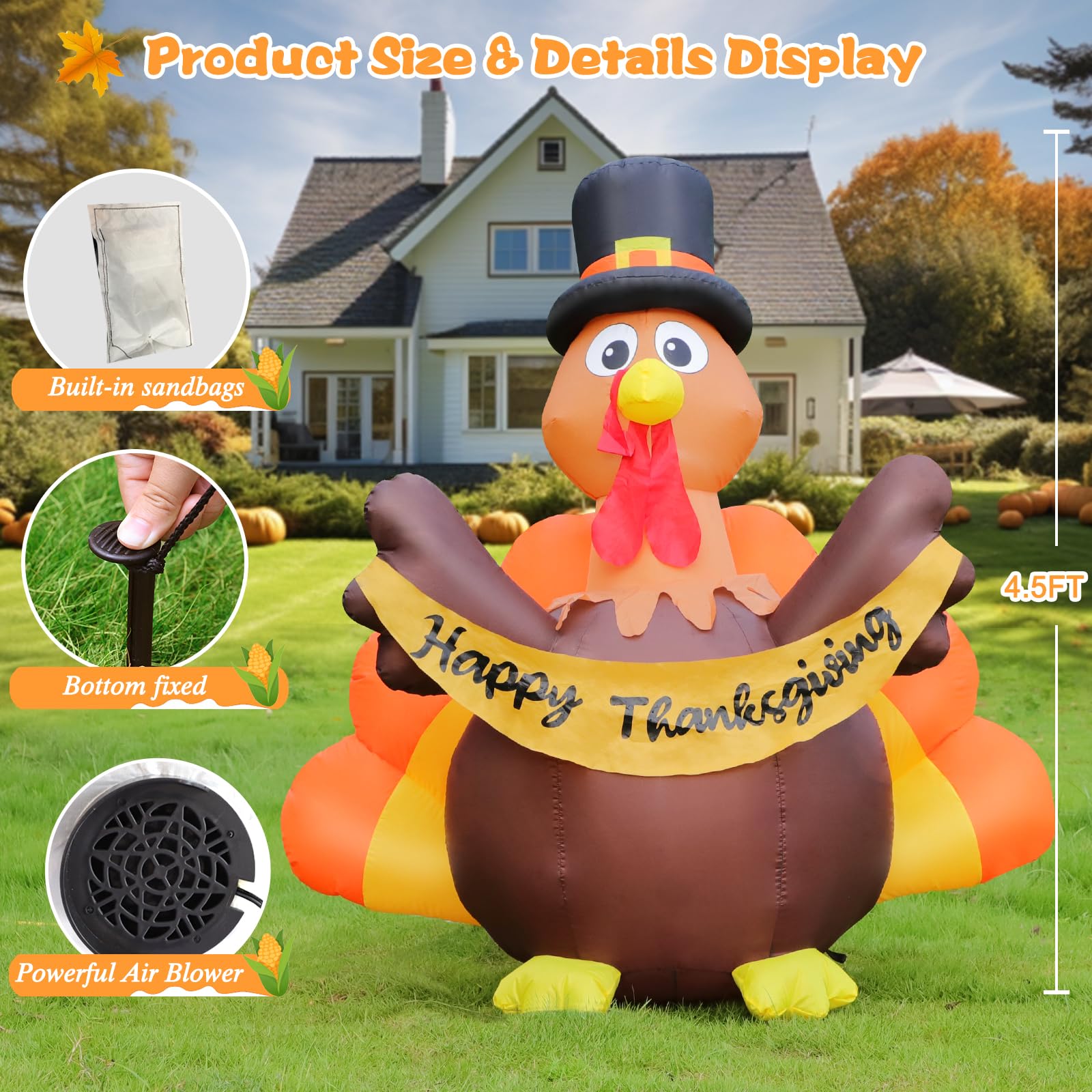 Turkey inflatable size
