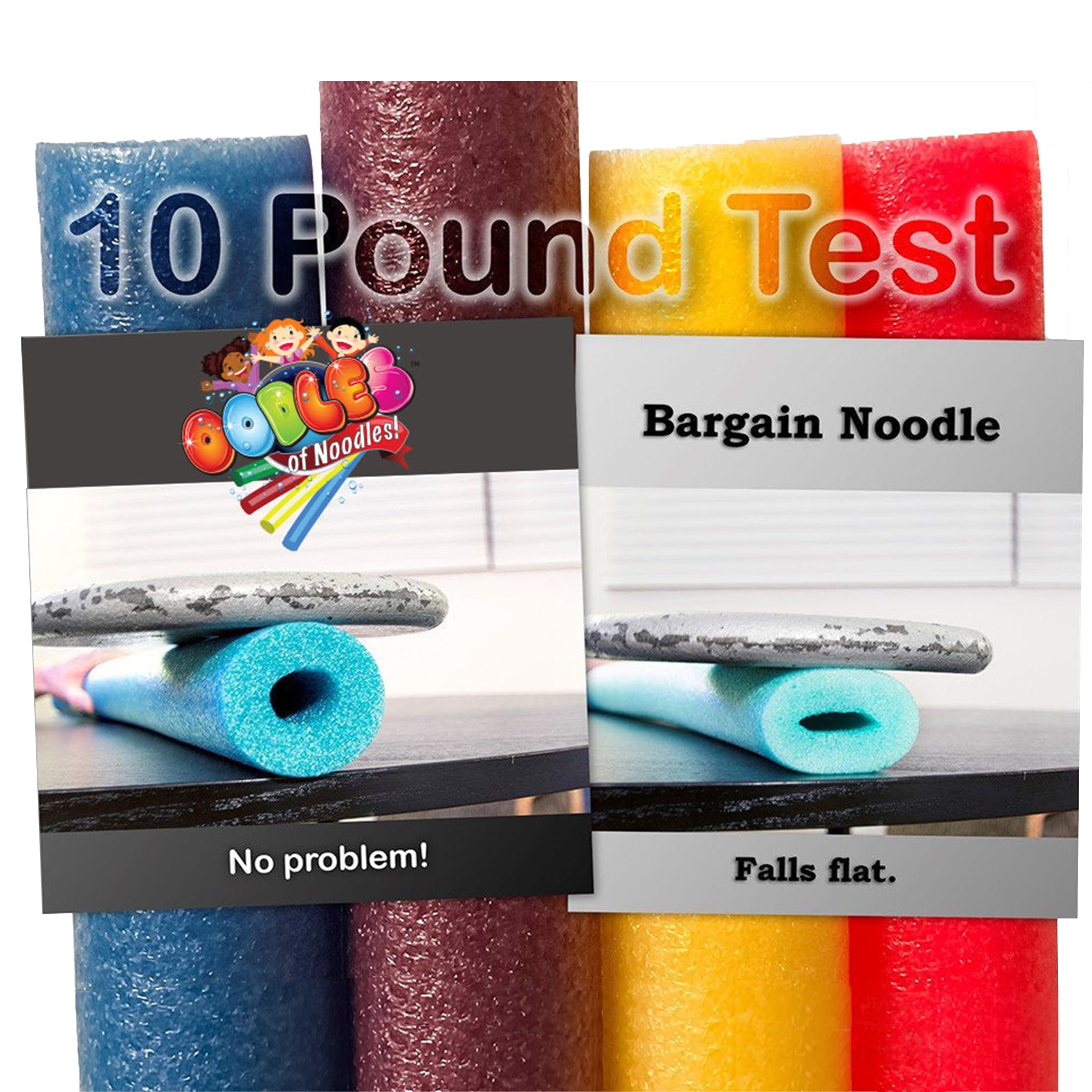 2 Pack Jumbo Swimming Pool Noodle Foam Multi-Purpose Orange Black