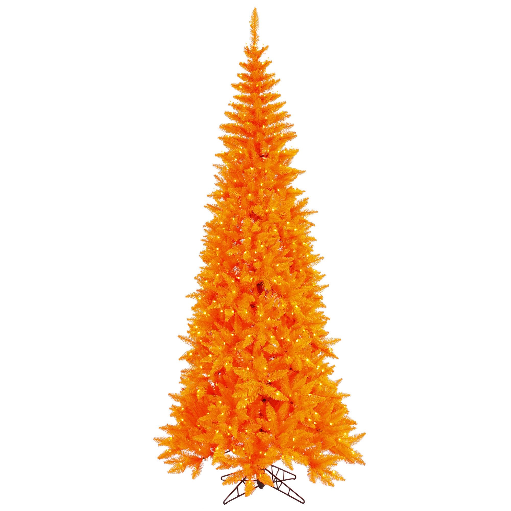 4.5 Foot Orange Pre-Lit Artificial Halloween Tree