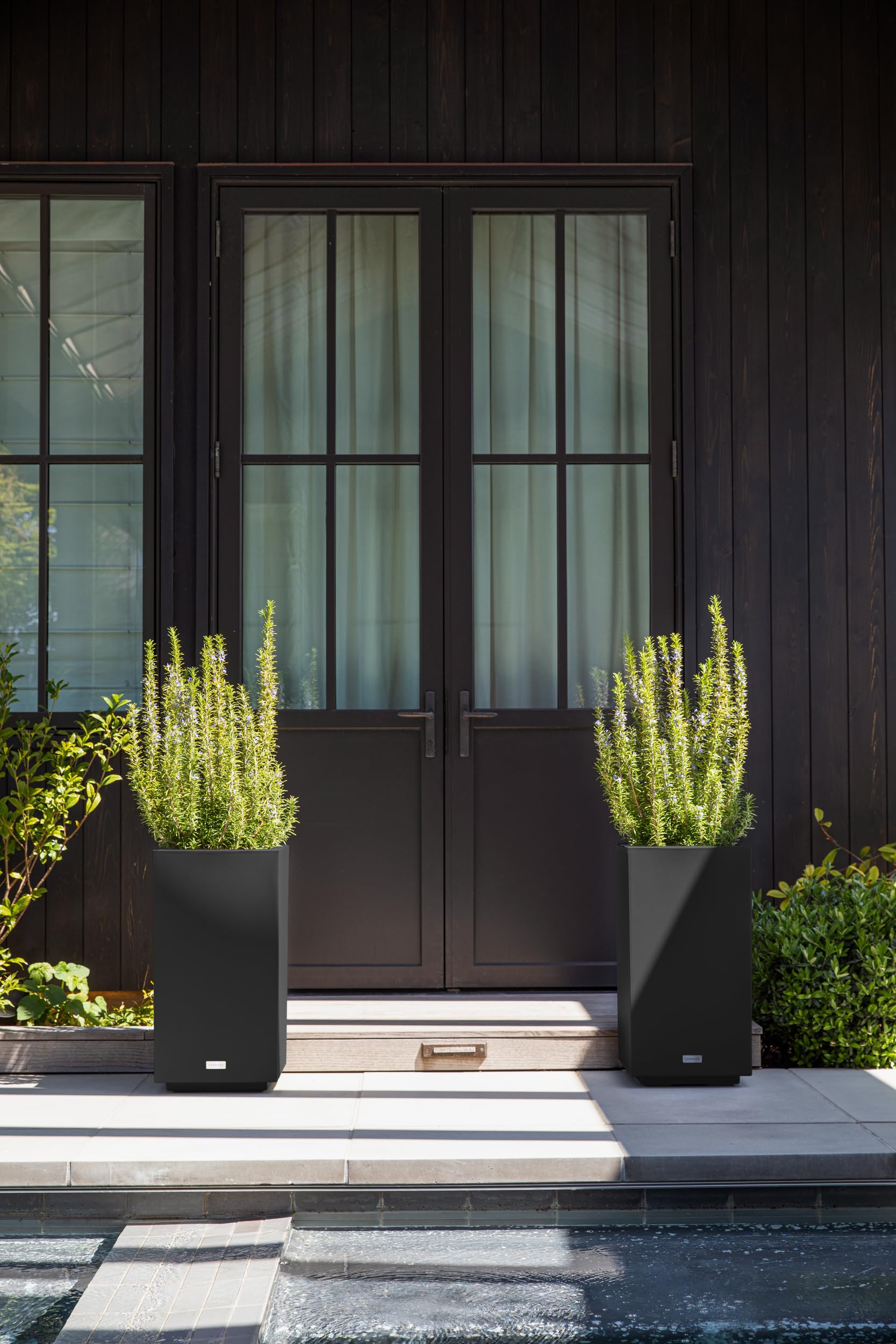 black planter box