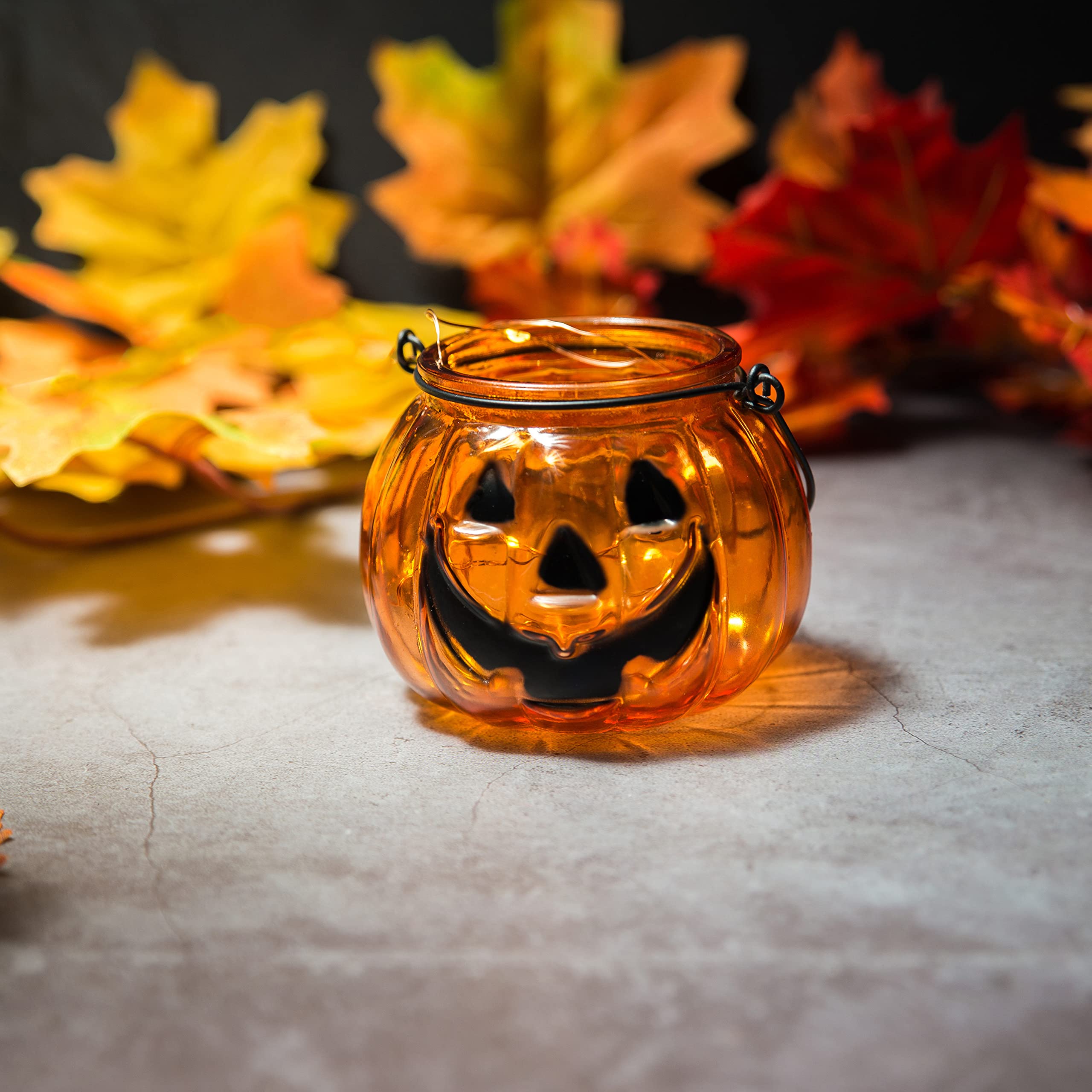 small pumpkin candle holder set for tealight