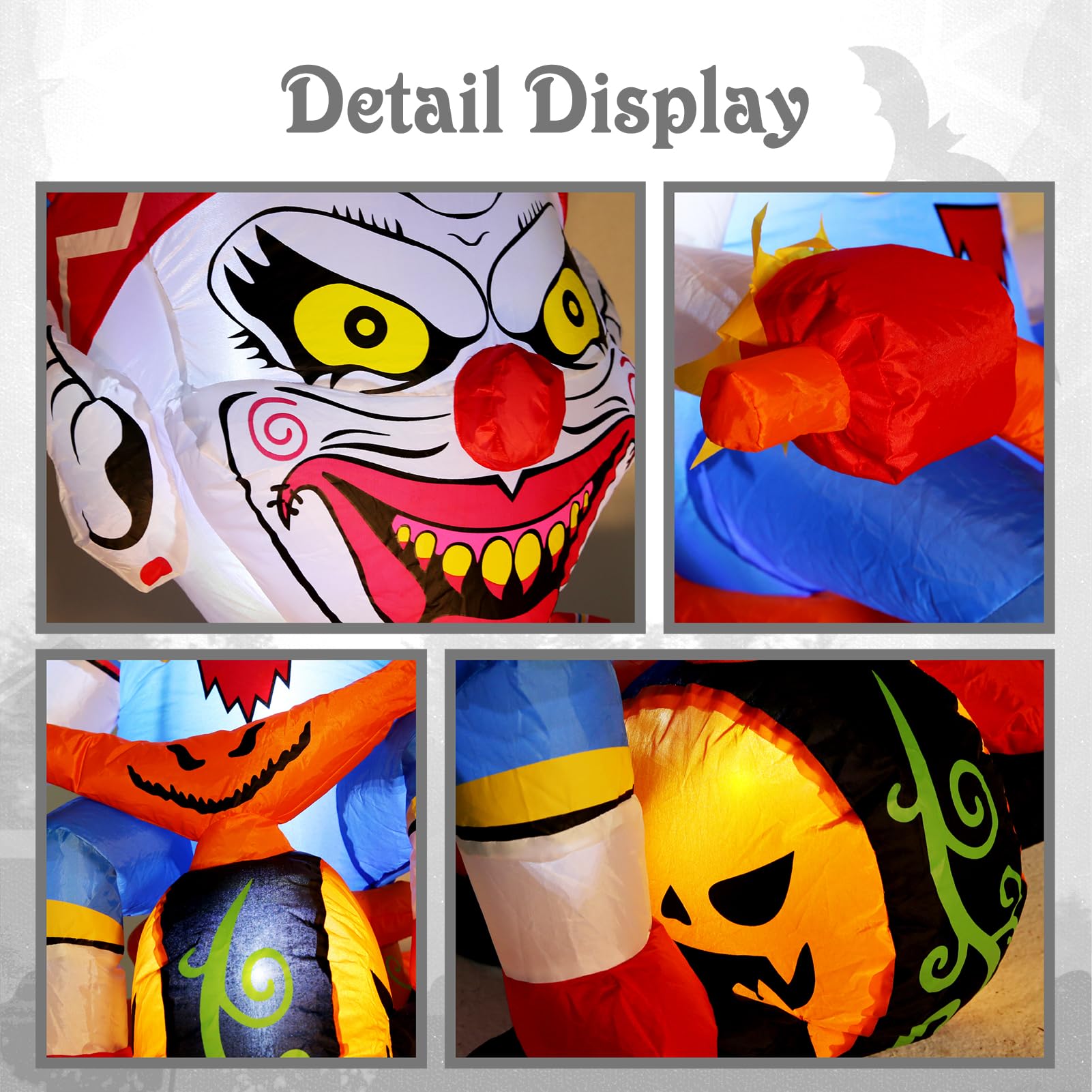 inflatable clown Halloween decoration details