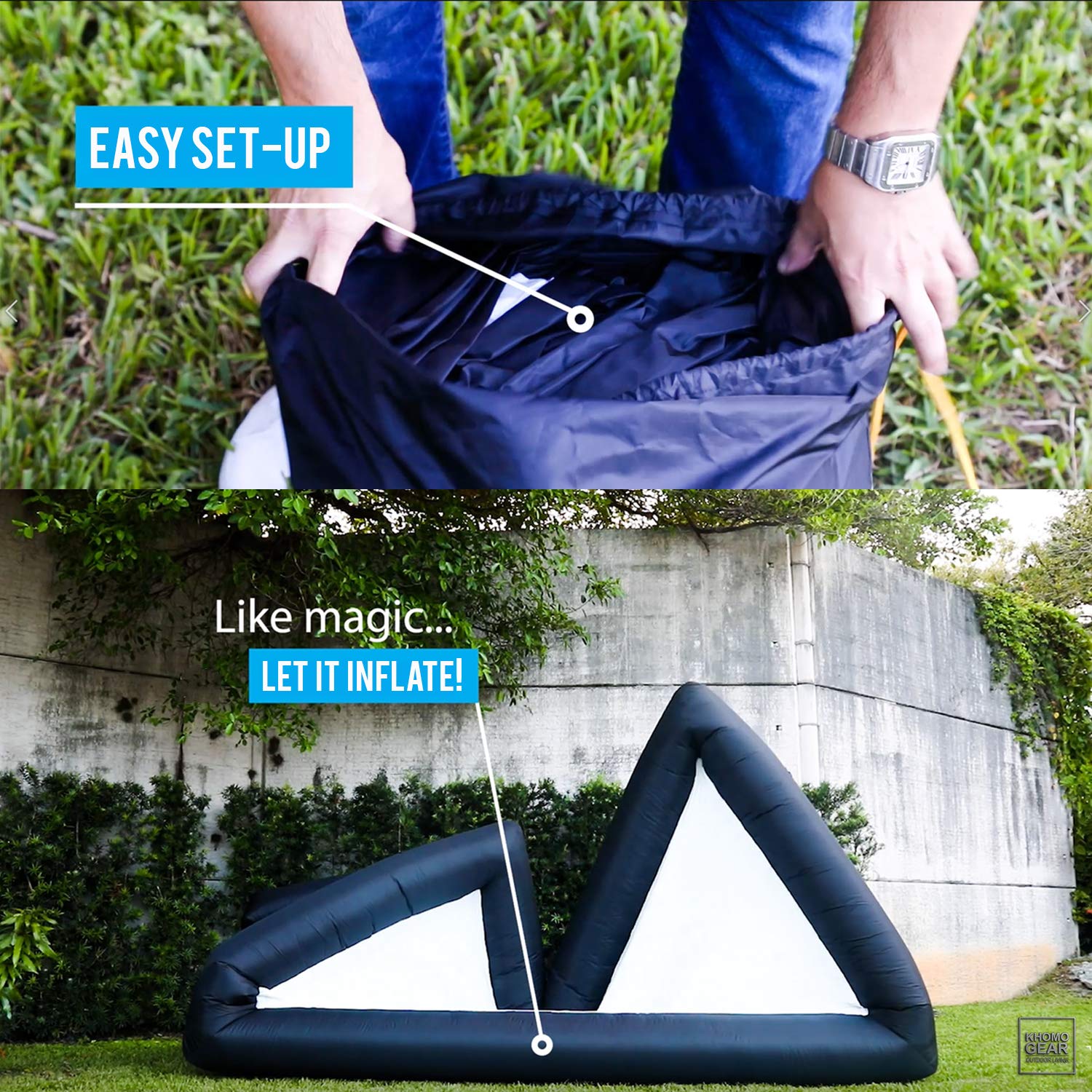 inflatable movie projector outdoor family fun