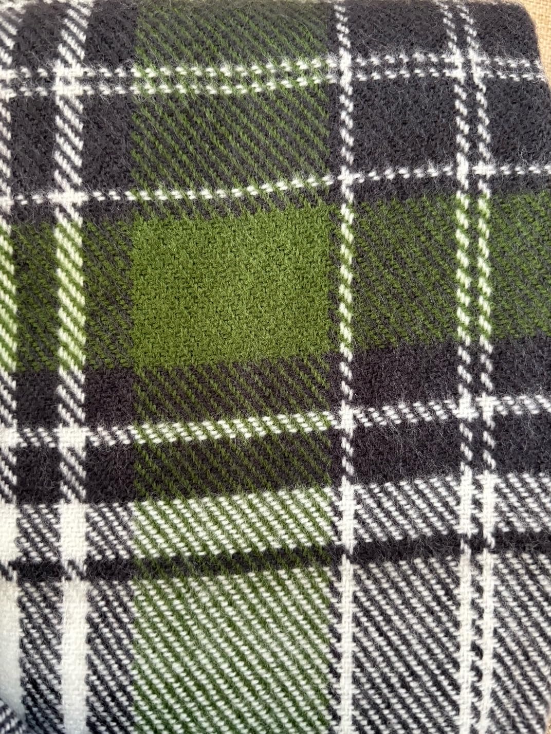 plaid pattern fall throw blanket