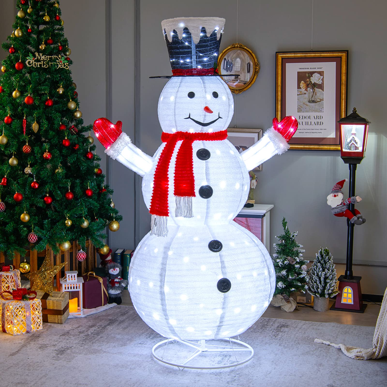 Lighted snowman decoration