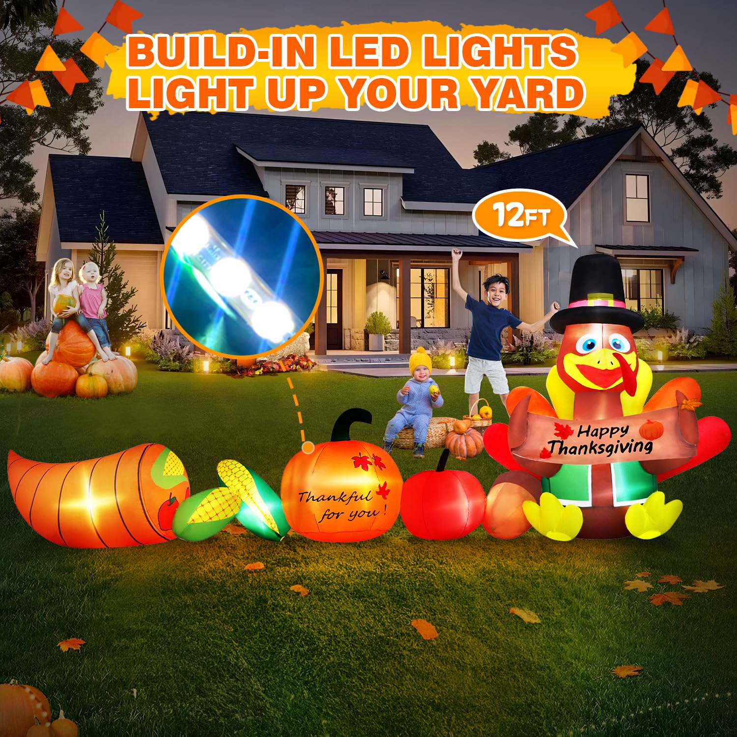 LED fall lawn inflatables