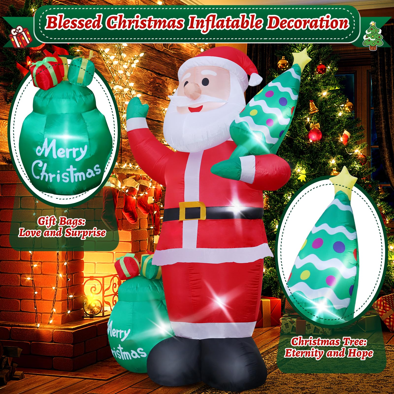 Christmas Inflatable Santa Outdoor Decoration