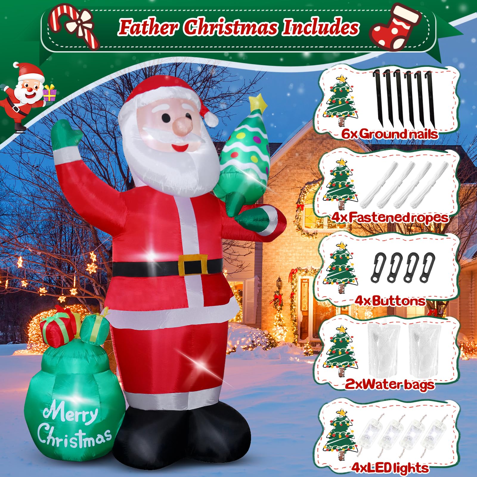 Christmas inflatable includes