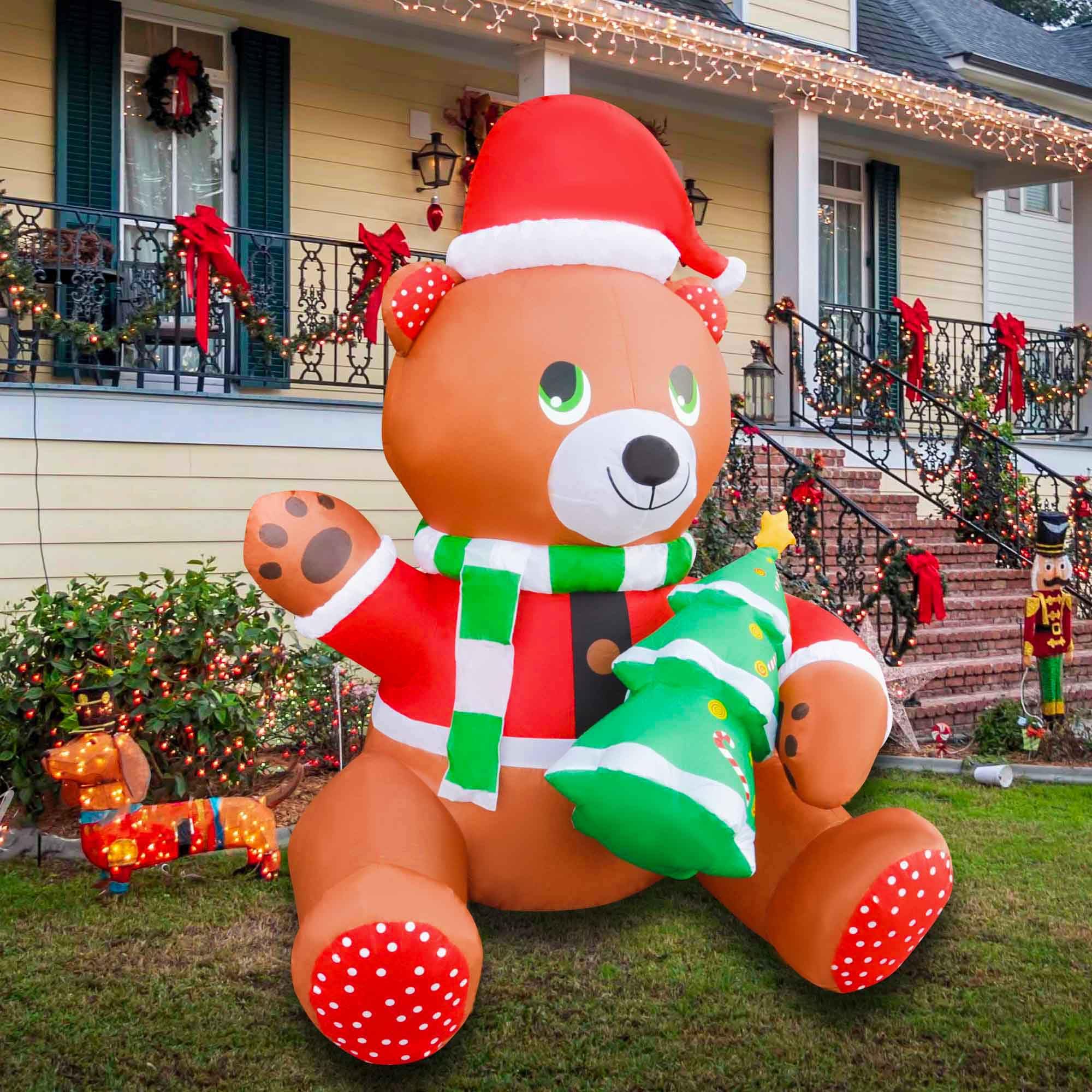 Inflatable bear Christmas decoration