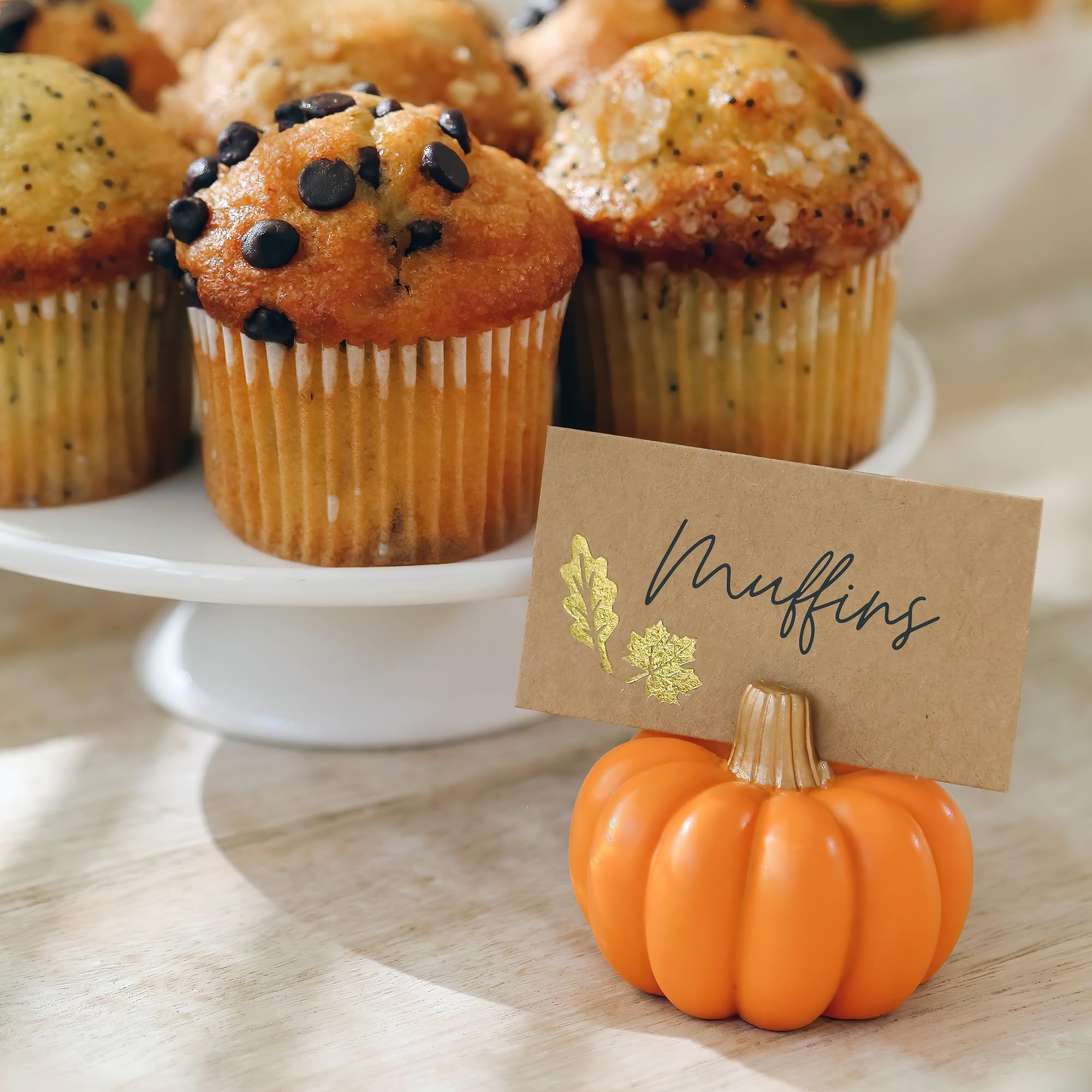 pumpkin place card holders - pumpkin name card holders