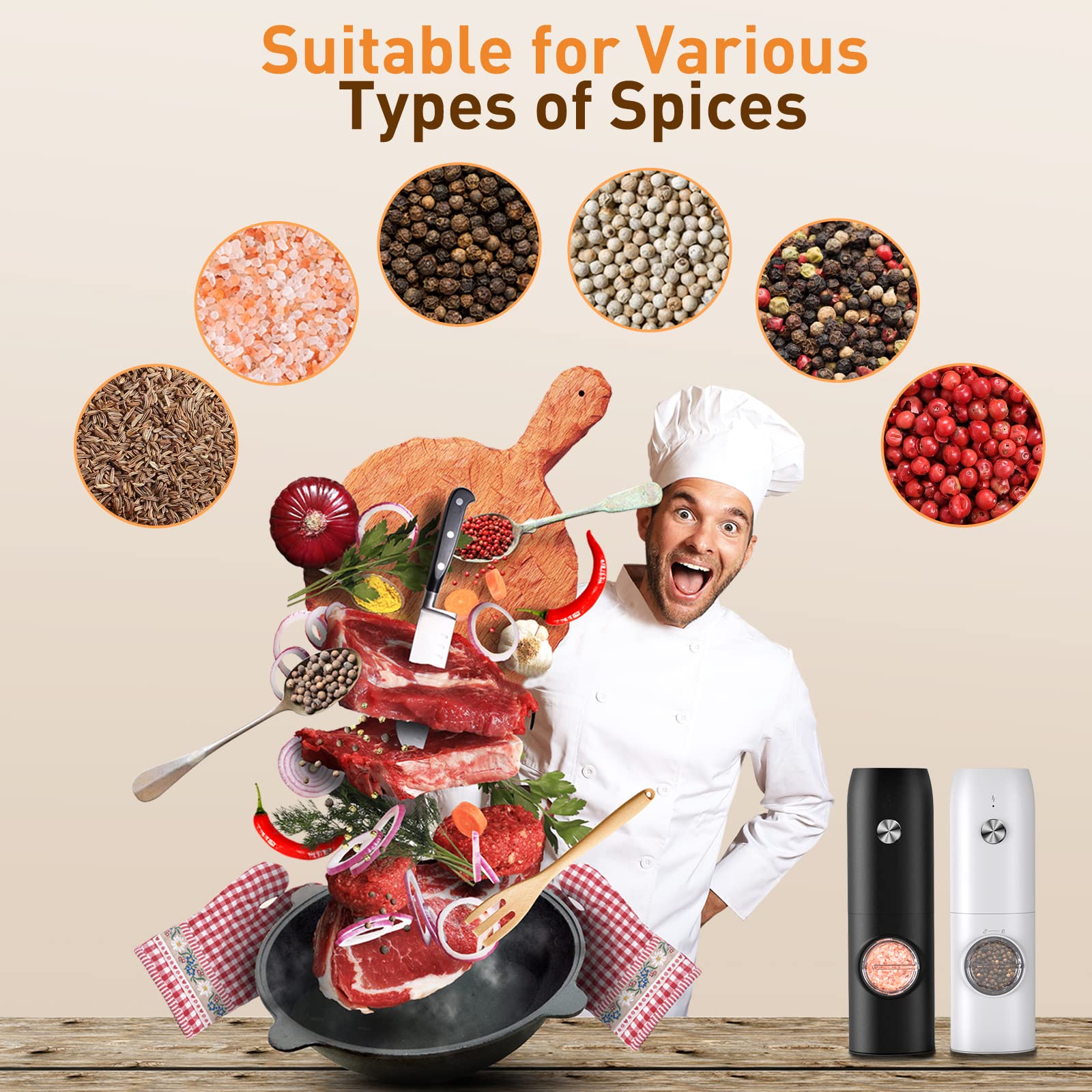 Electric Spice Grinder Set