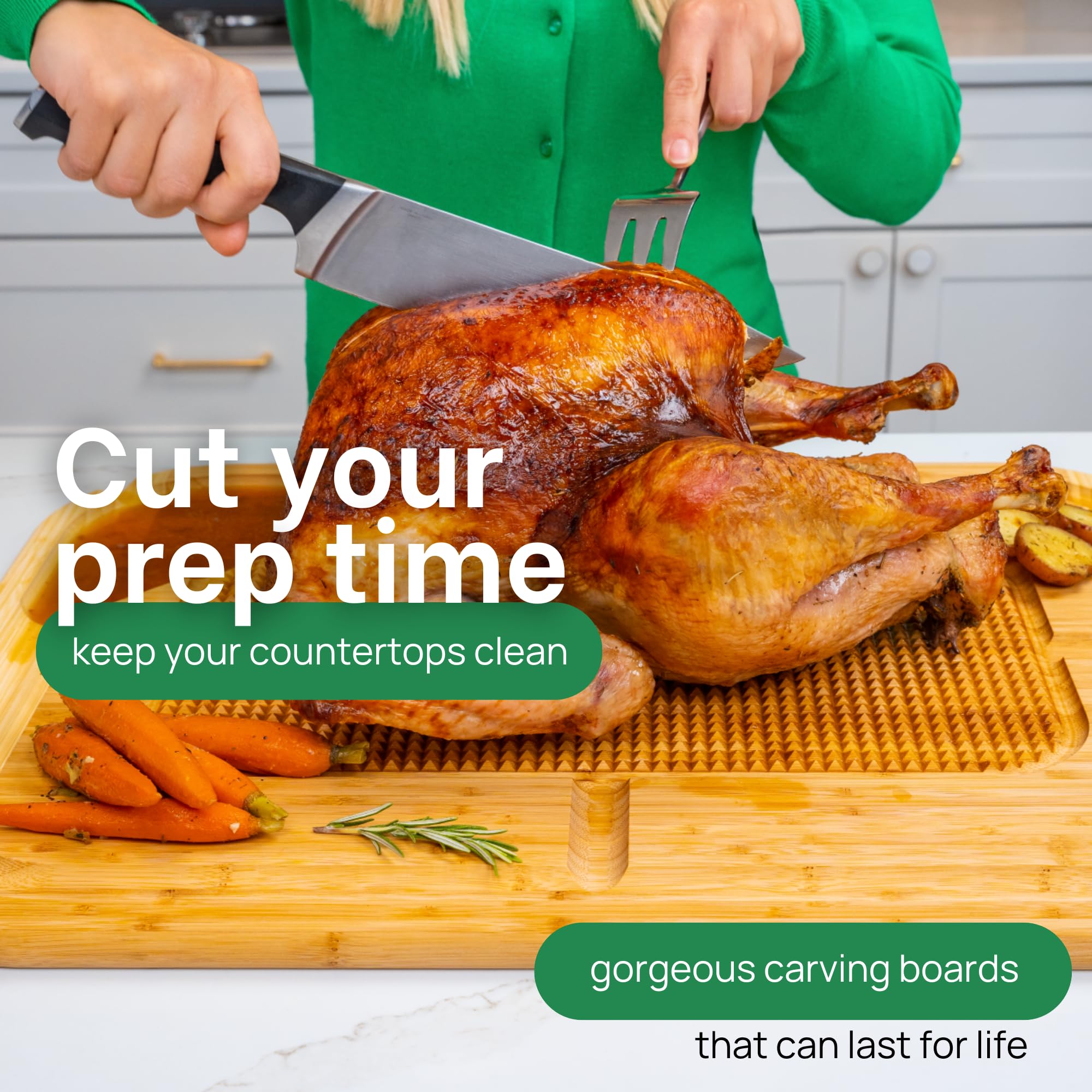 Wooden bamboo carving board