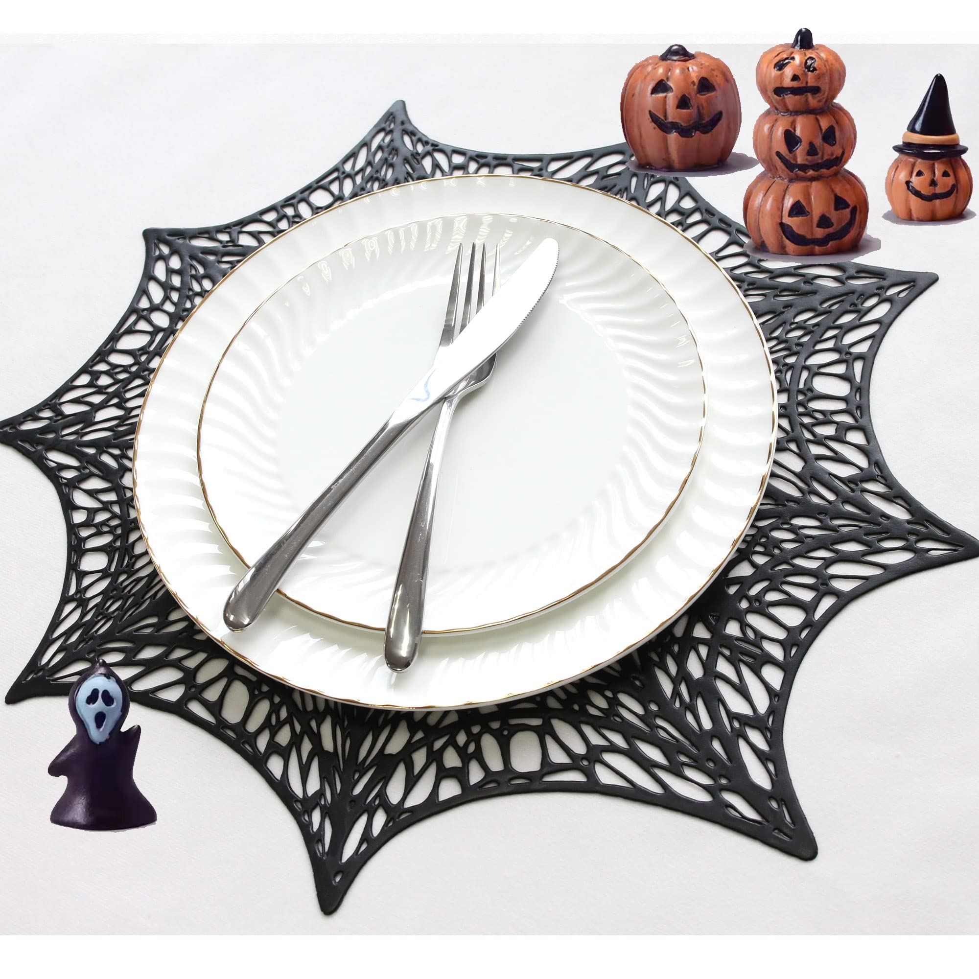 Halloween Spider Web Placemat Set
