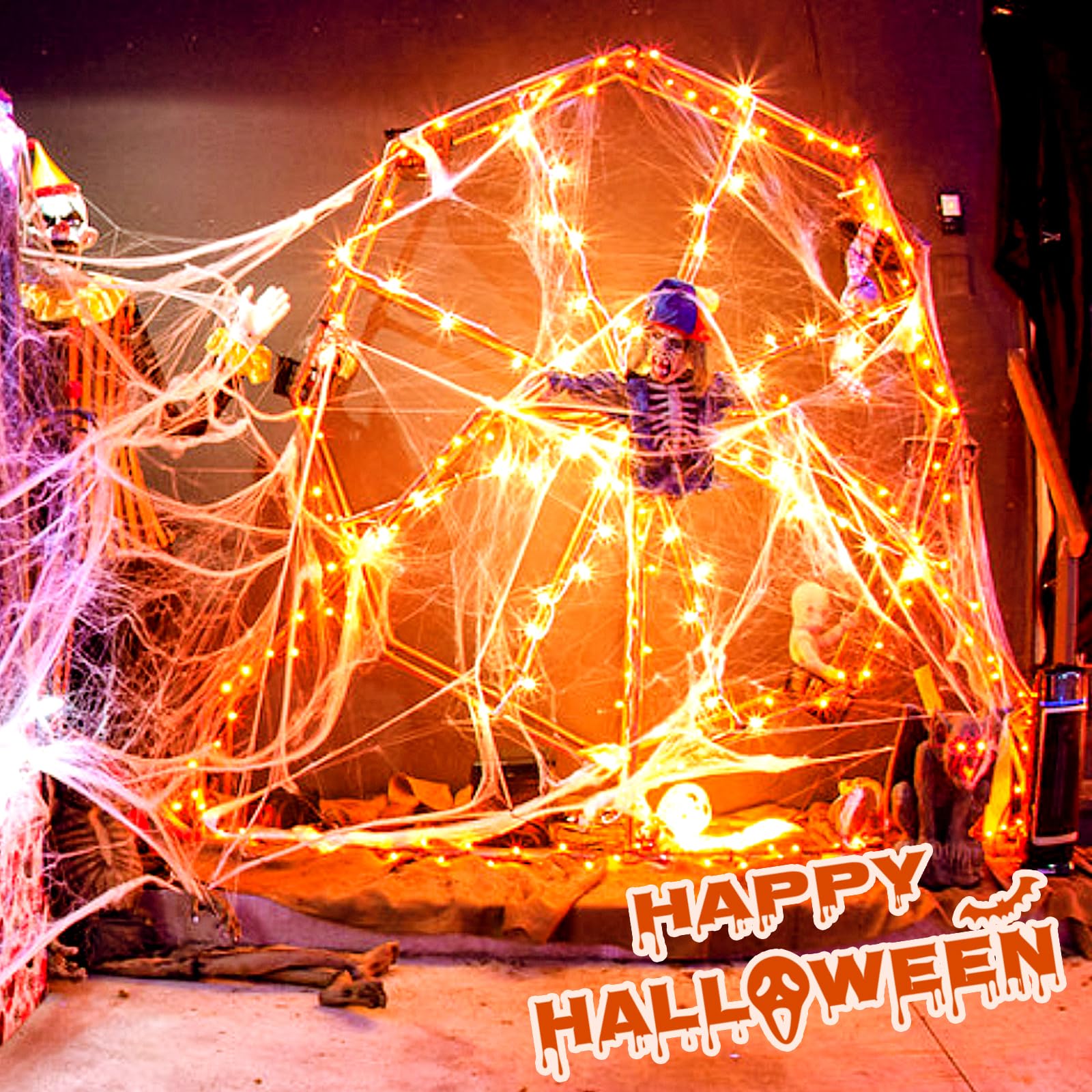 Orange Halloween string lights