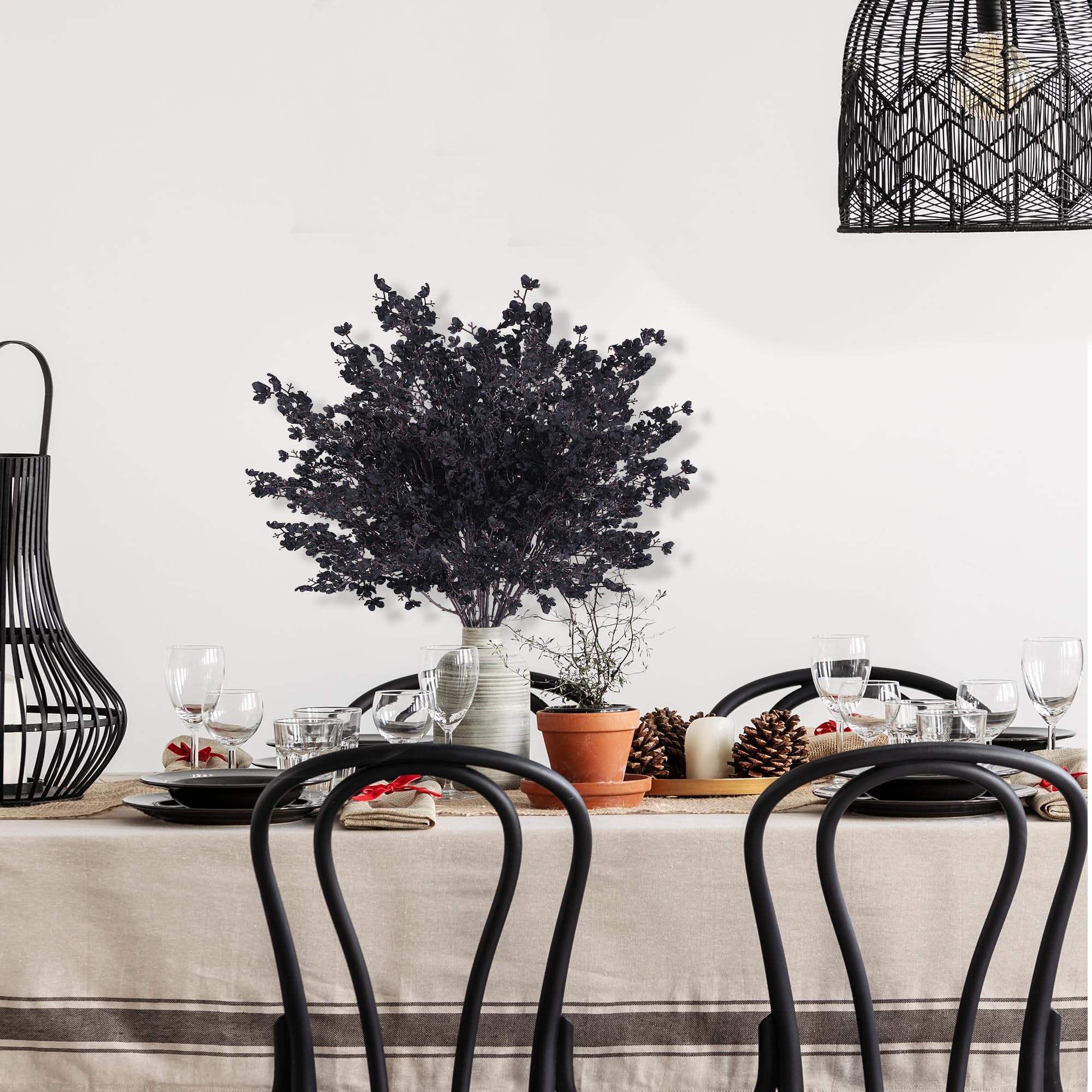 black baby's breath fake bouquet