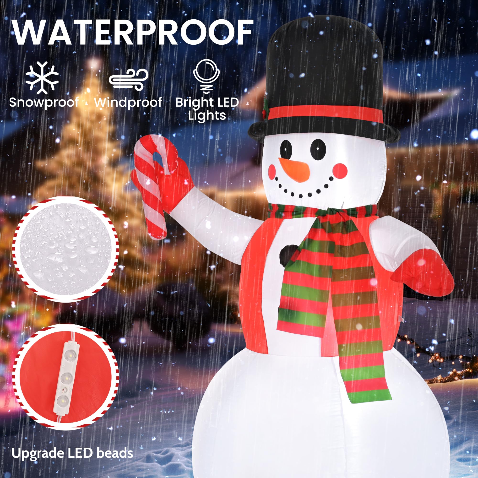 inflatable snowman details