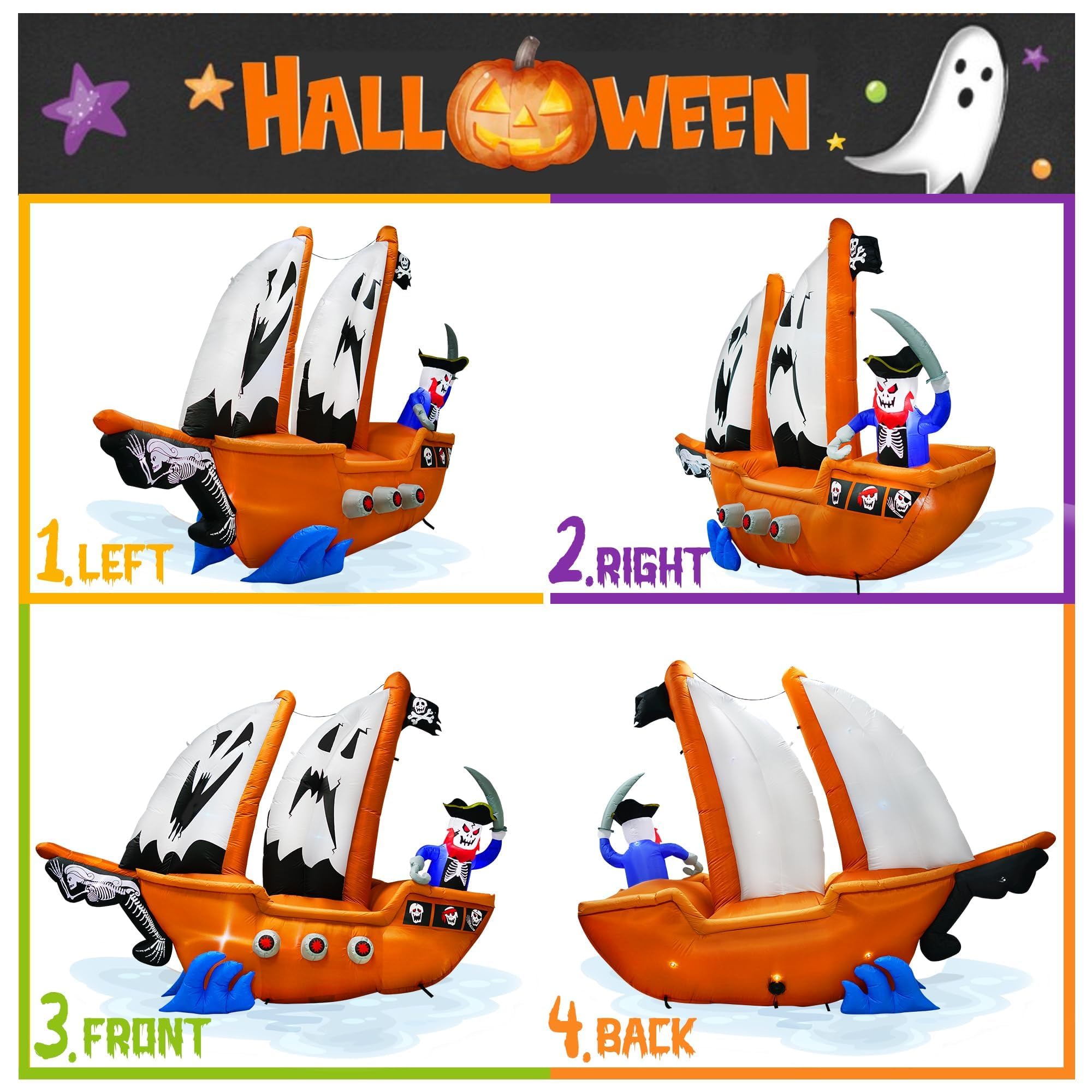 setup options for pirate ship inflatable