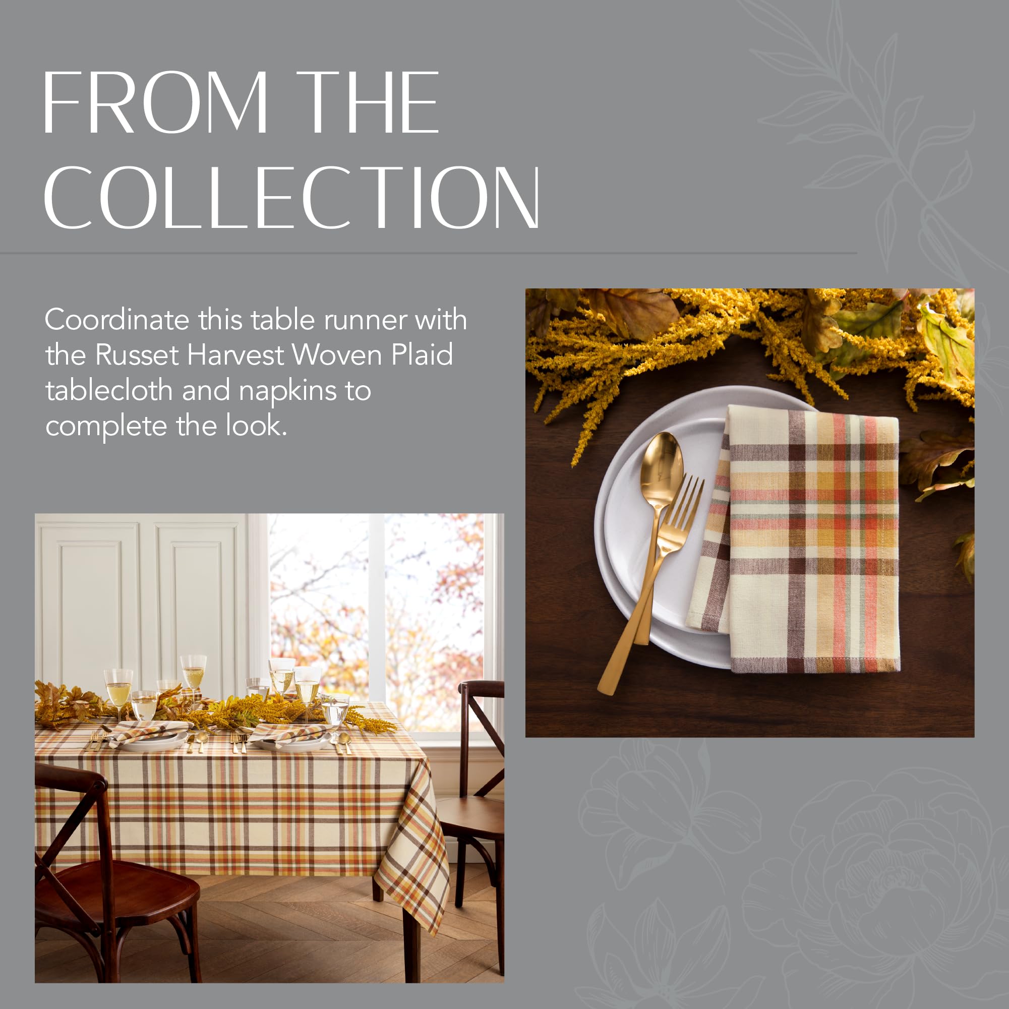 more orange plaid fall table decor