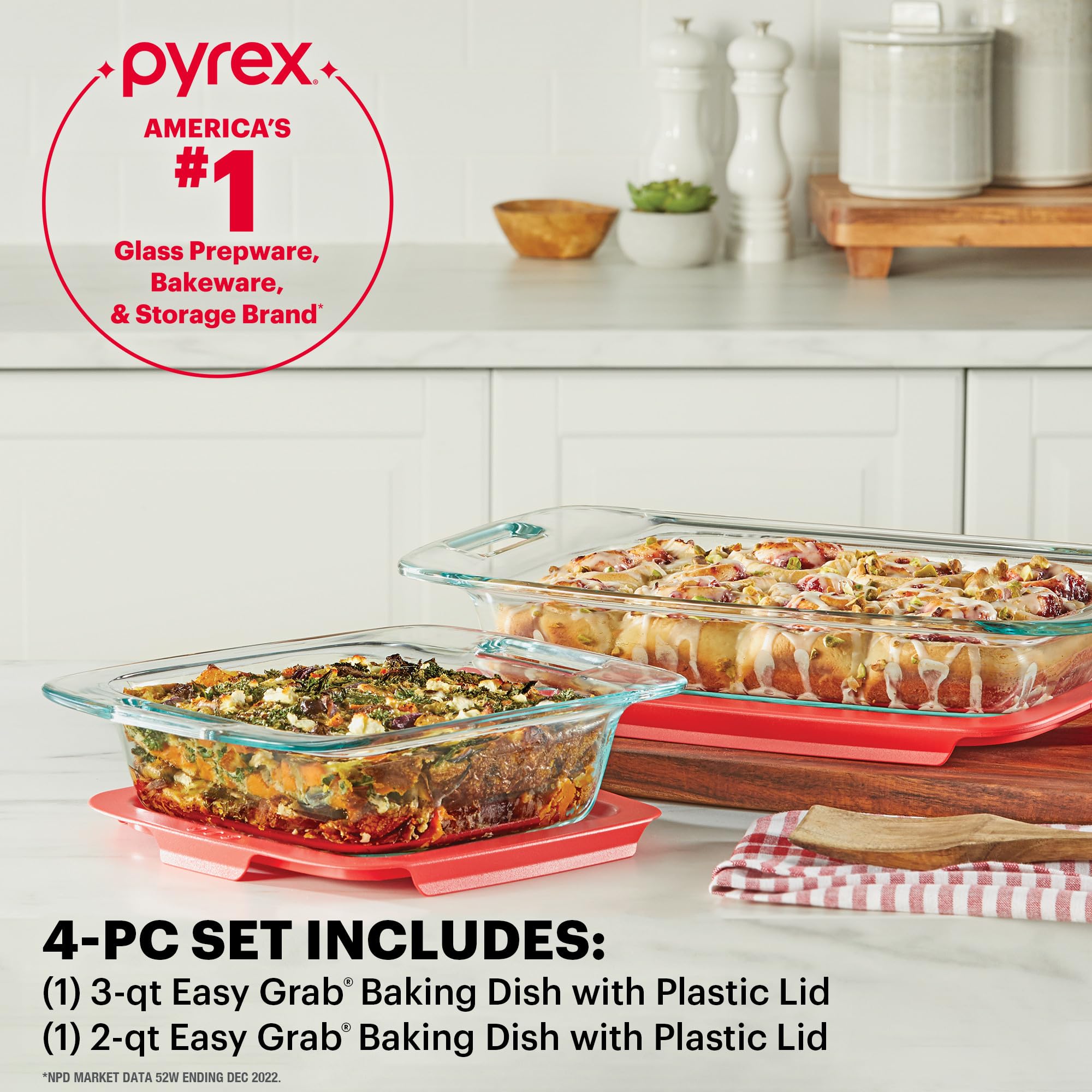 4 piece Pyrex baking dish