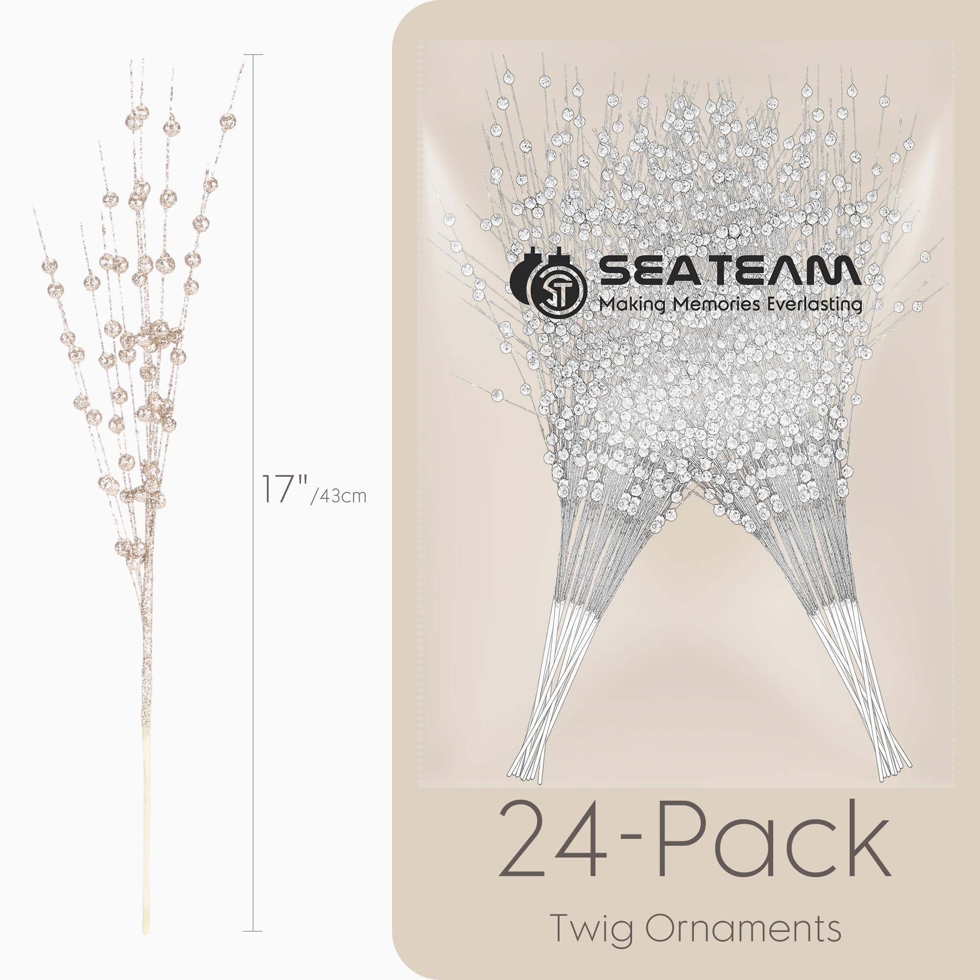 24 pack twig ornaments