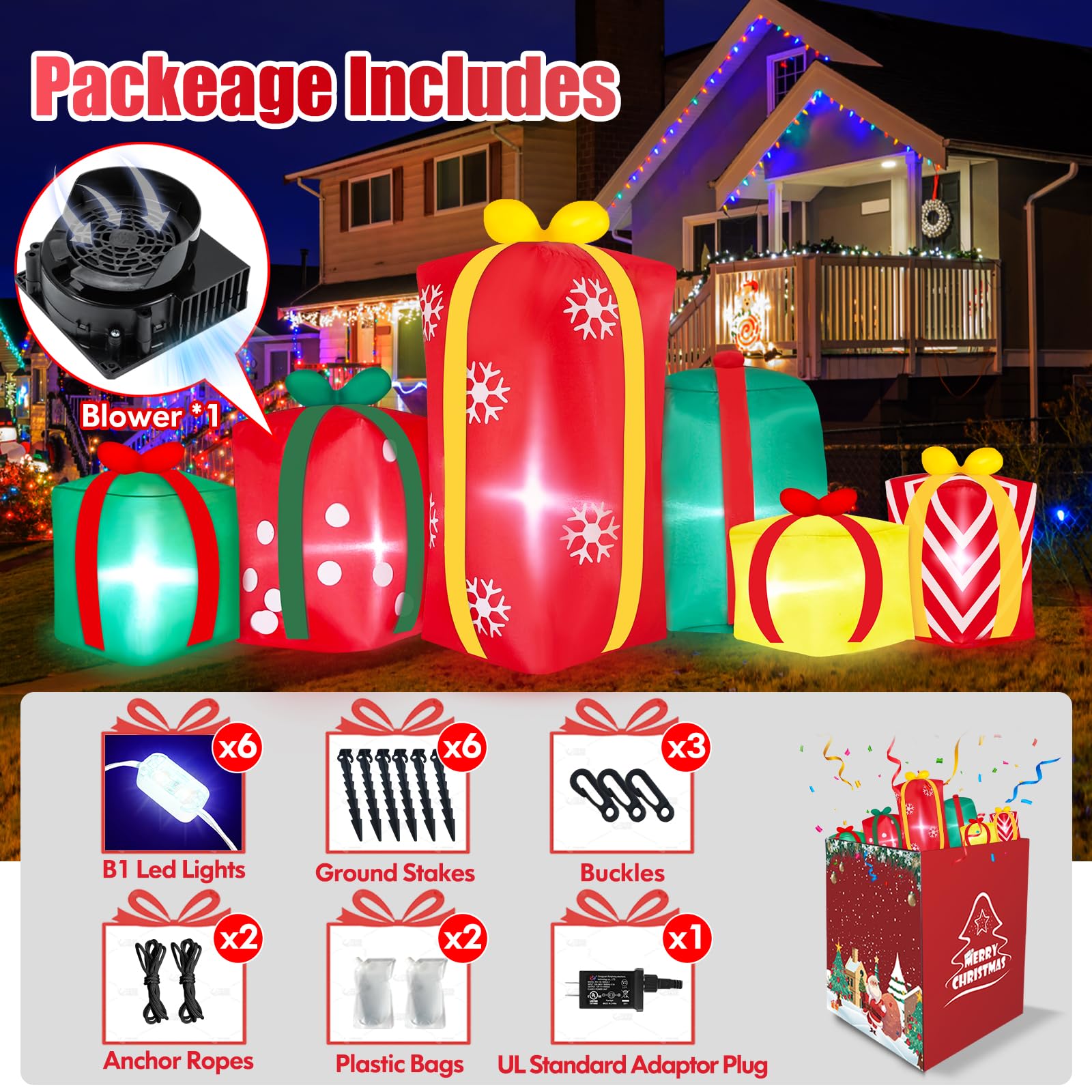 Christmas inflatable features