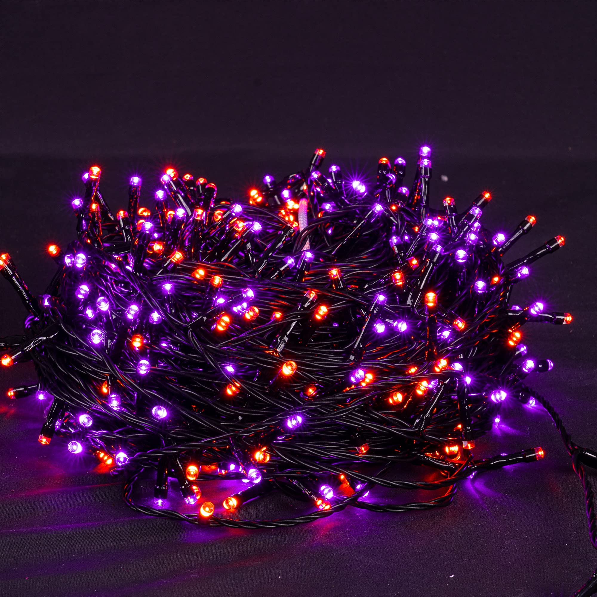 Halloween String Lights Purple Orange LEDS